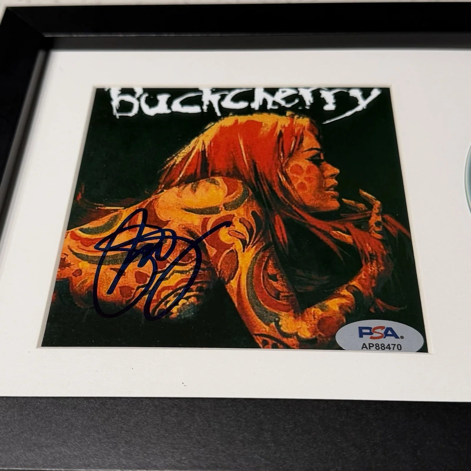 STEVIE D SIGNED BUCKCHERRY SELF TITLED CD ALBUM AUTOGRAPH FRAMED PSA COA, image 2
