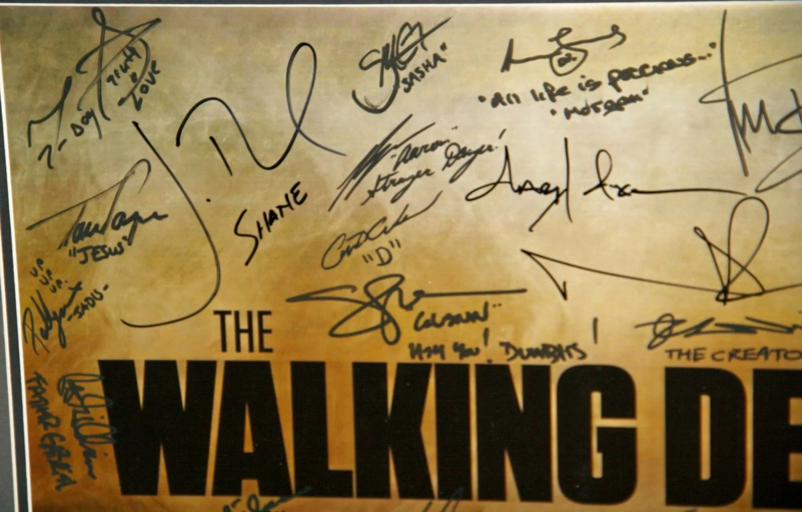 Jeffery Dean Morgan — The Walking Dead Cast Signed 16x20 Photo Framed Reedus Morgan 20+ Sigs JSA LOA, изображение 2