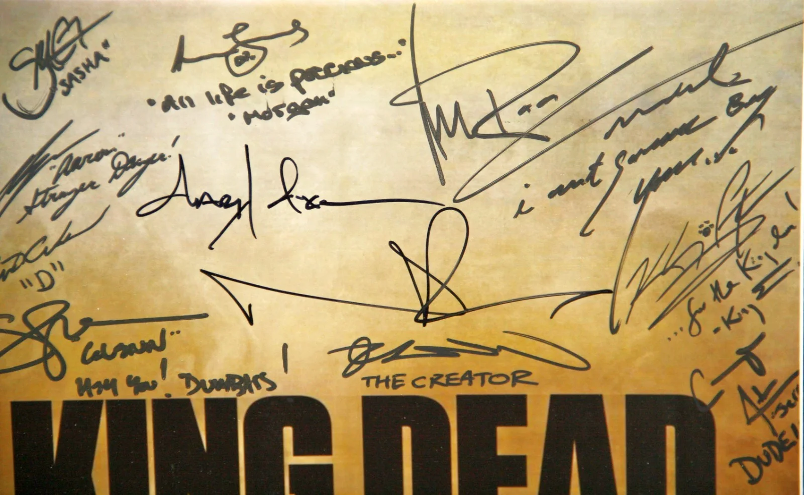 Jeffery Dean Morgan — The Walking Dead Cast Signed 16x20 Photo Framed Reedus Morgan 20+ Sigs JSA LOA, изображение 3
