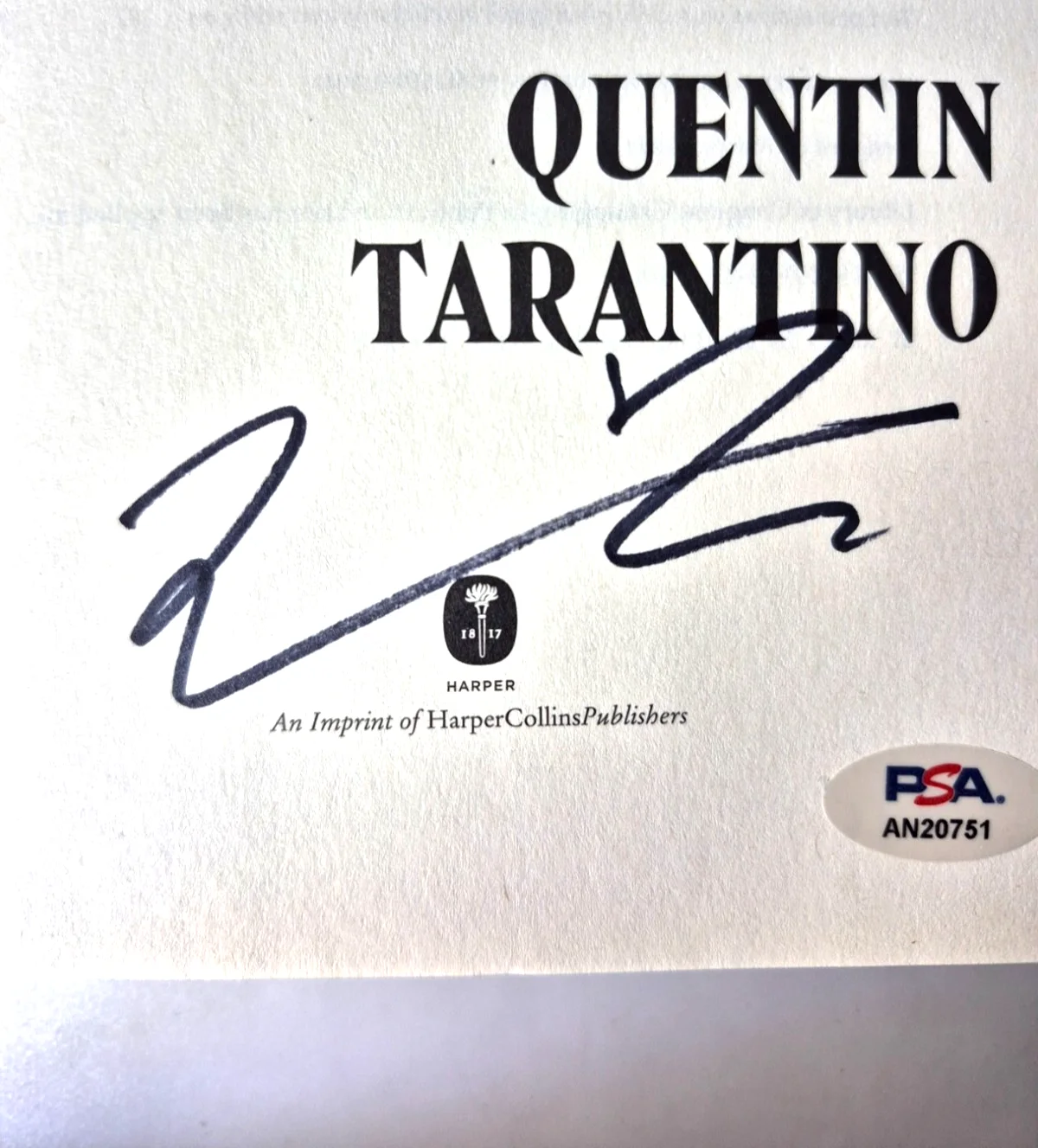 Quentin Tarantino — QUENTIN TARANTINO SIGNED ONCE UPON A TIME IN HOLLYWOOD 1ST EDITION BOOK PSA COA, изображение 3