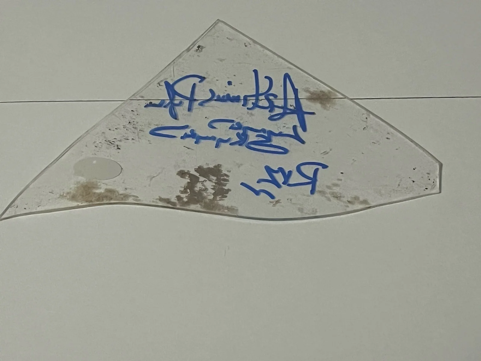 Lynyrd Skynyrd Signed Plane Crash Huge Piece Window Glass 9”X4.5” Artimus Pyle!, изображение 3