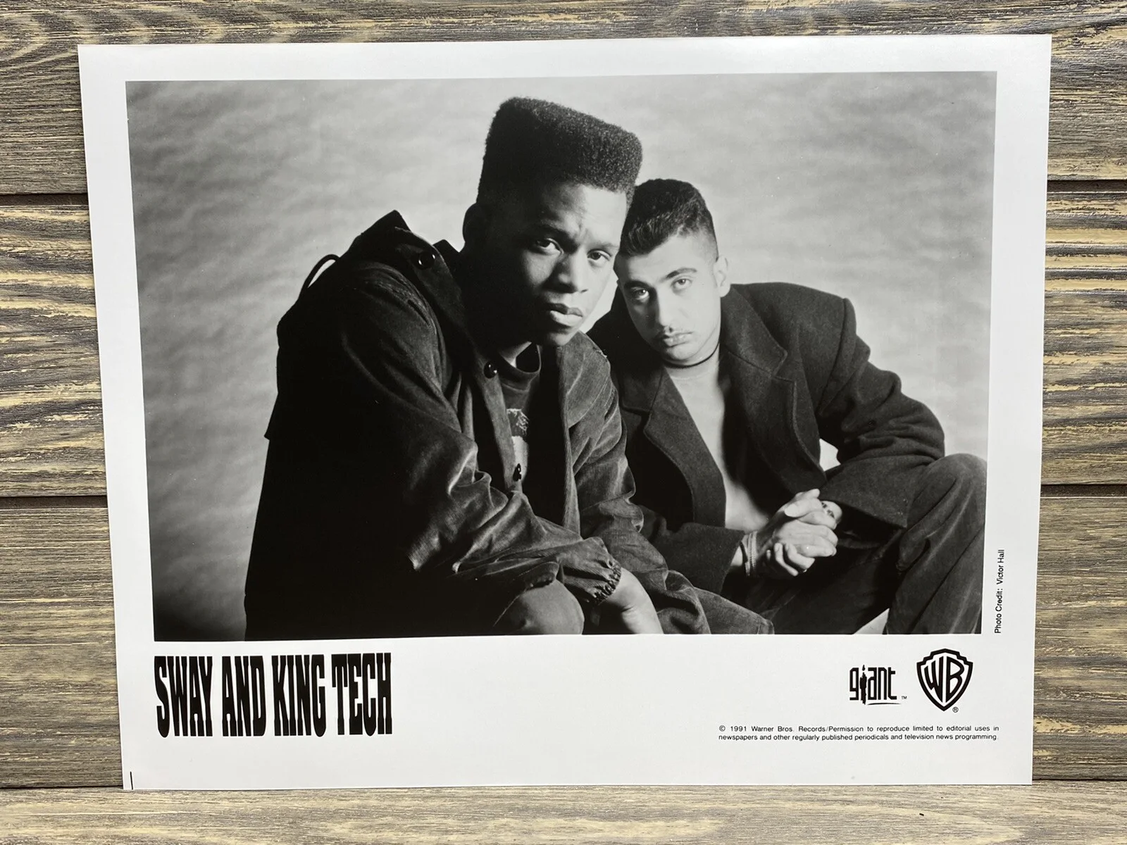 Vintage Sway and King Tech 8x10 Press Release Photo Packet 1991 Giant Warner Bro, изображение 2