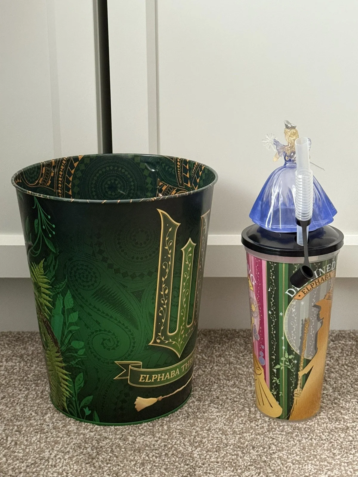 Wicked For Good Elphaba Popcorn Bucket & Glinda Cup Odeon brand new rare, image 2