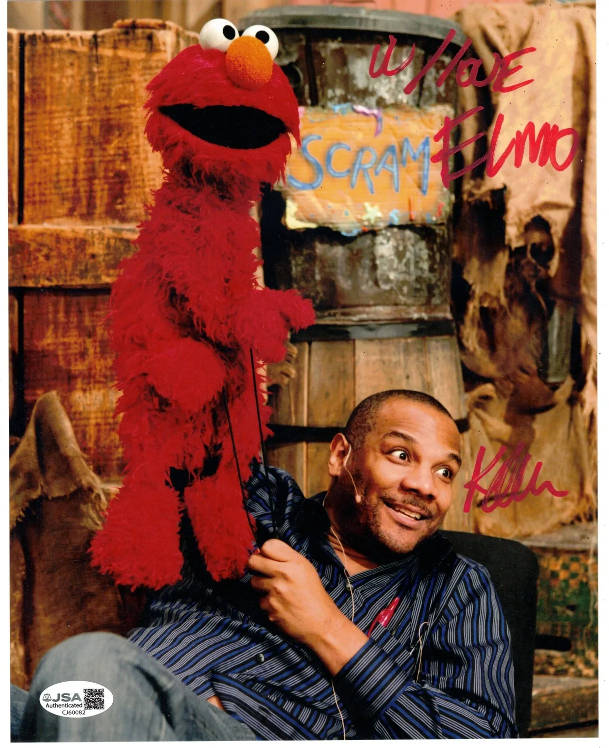 Kevin Clash Signed 8x10 Photo Autograph, Sesame Street, Voice of Elmo, JSA COA, изображение 2