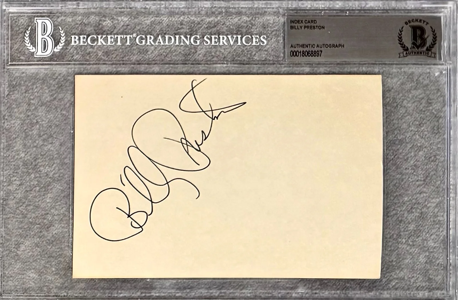 BILLY PRESTON Signed Autographed 4"x6" INDEX CARD Nothing From Nothing BECKETT, image 3