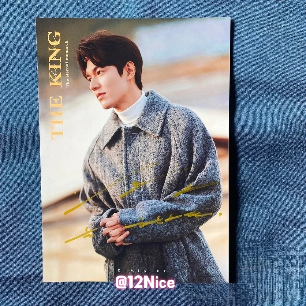 The King: Eternal Monarch Lee MinHo Autographed Signed Photo 4*6 2025 #Nice, изображение 3