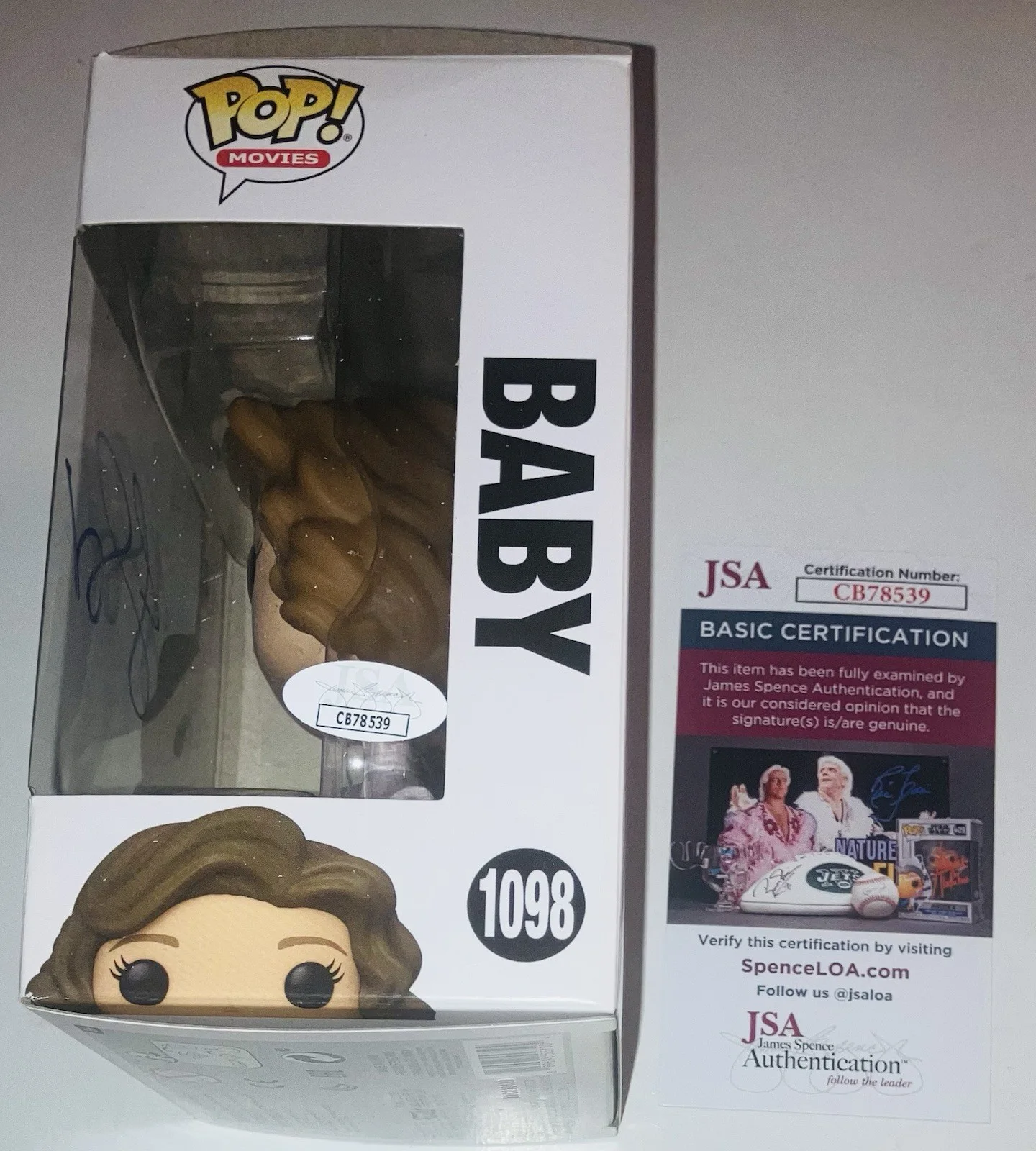 JENNIFER GREY SIGNED AUTOGRAPHED BABY DIRTY DANCING FUNKO POP #1098 JSA COA RARE, image 2