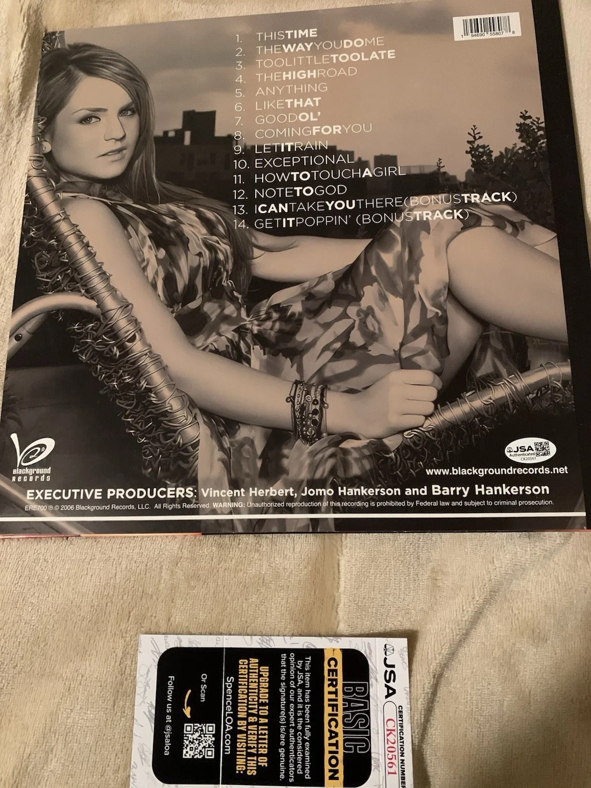 Jojo The High Road Signed Vinyl Autograph JSA Certified, image 4