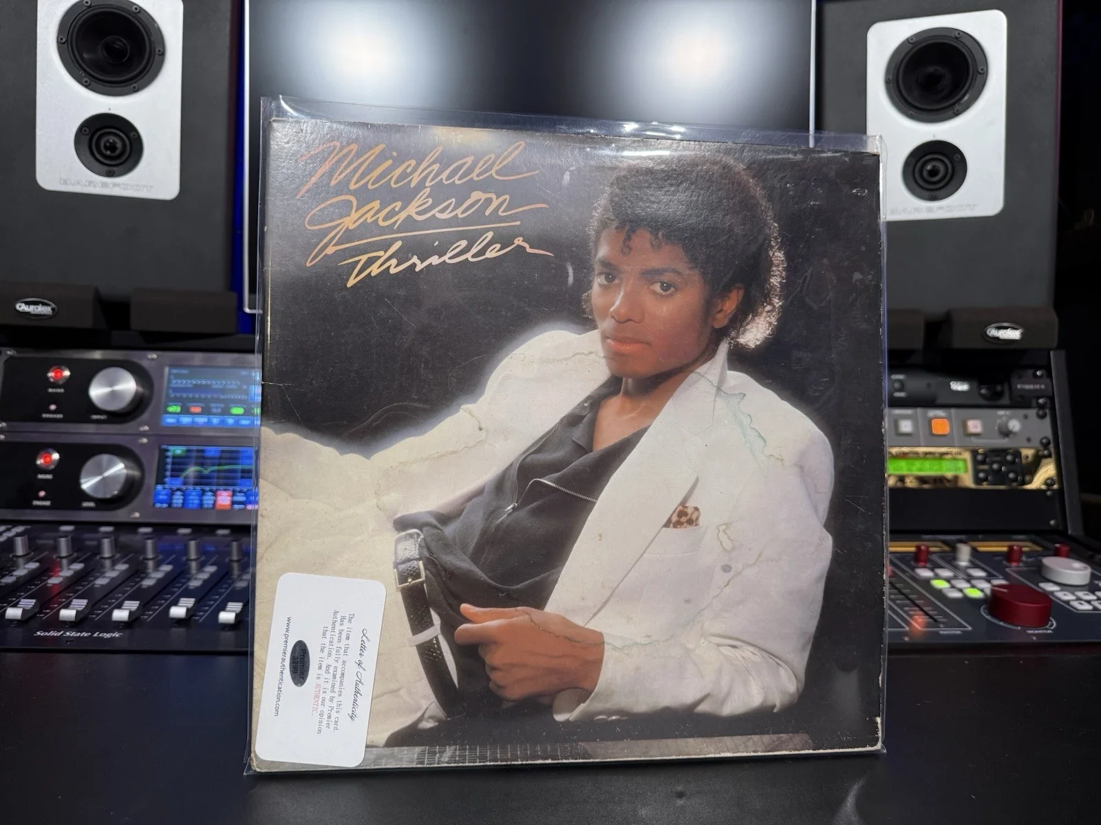 Michael Jackson Thriller Vinyl Record Autographed w/ Certificate of Authenticity, image 3