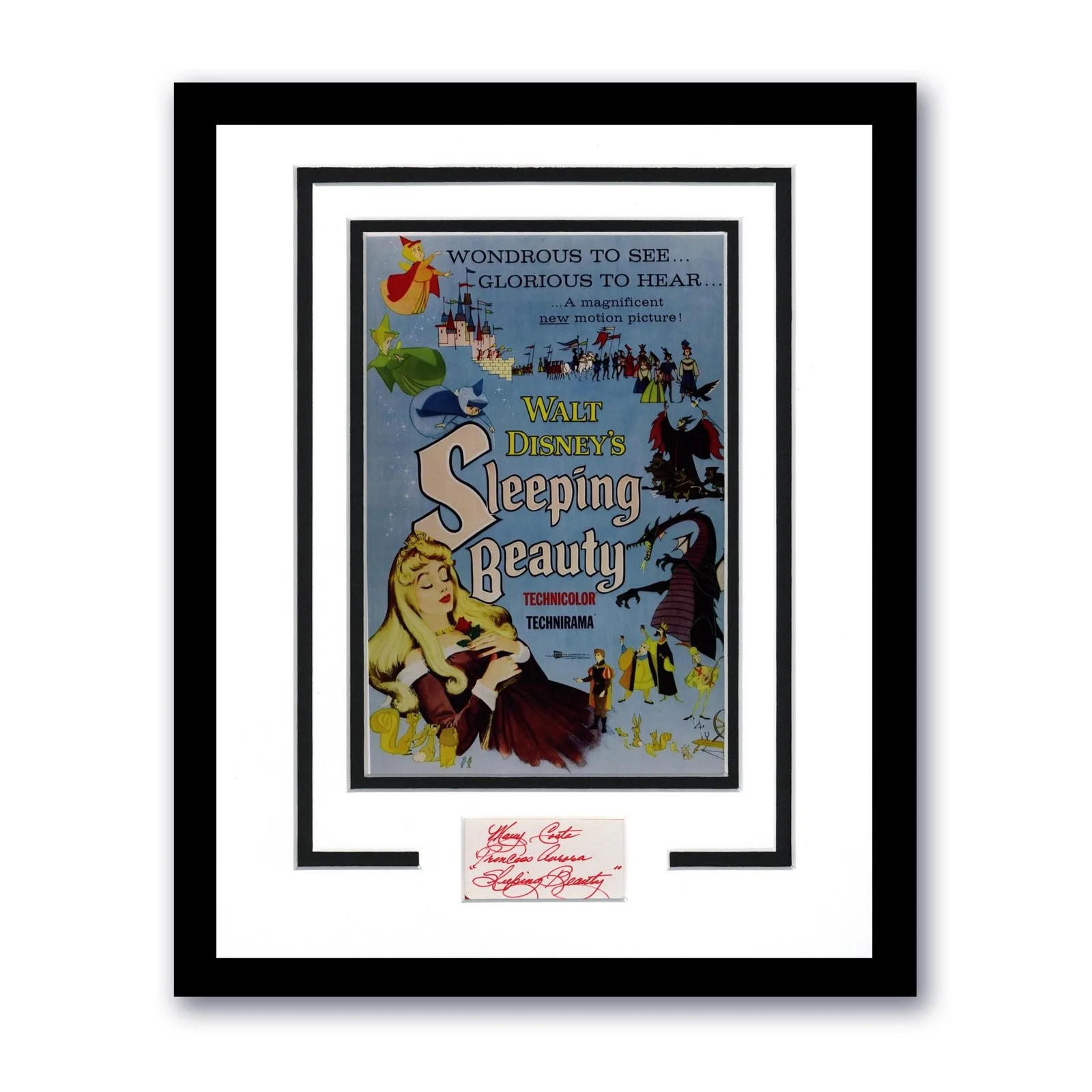 Mary Costa — Mary Costa "Sleeping Beauty" AUTOGRAPH Signed Custom Framed 11x14 Display ACOA