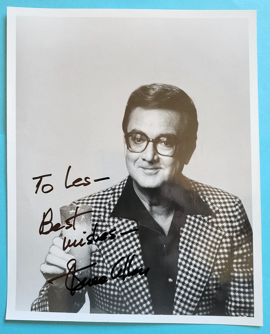 Steve Allen — Steve Allen Autograph 8 x 10 Photograph Comedian-TV Star OVA16