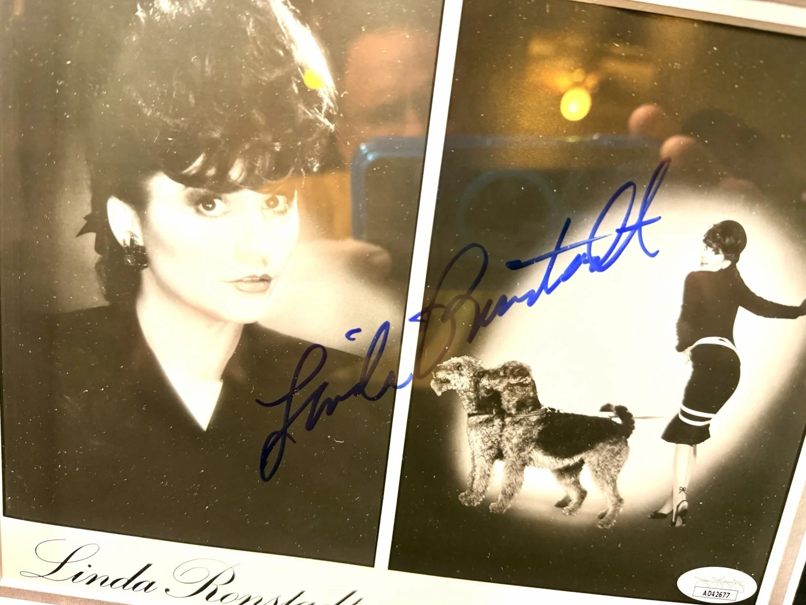 Linda Ronstadt — Linda Ronstadt Signed Photograph Double Matted Framed JSA Witnessed 16 X 22 ￼, изображение 3