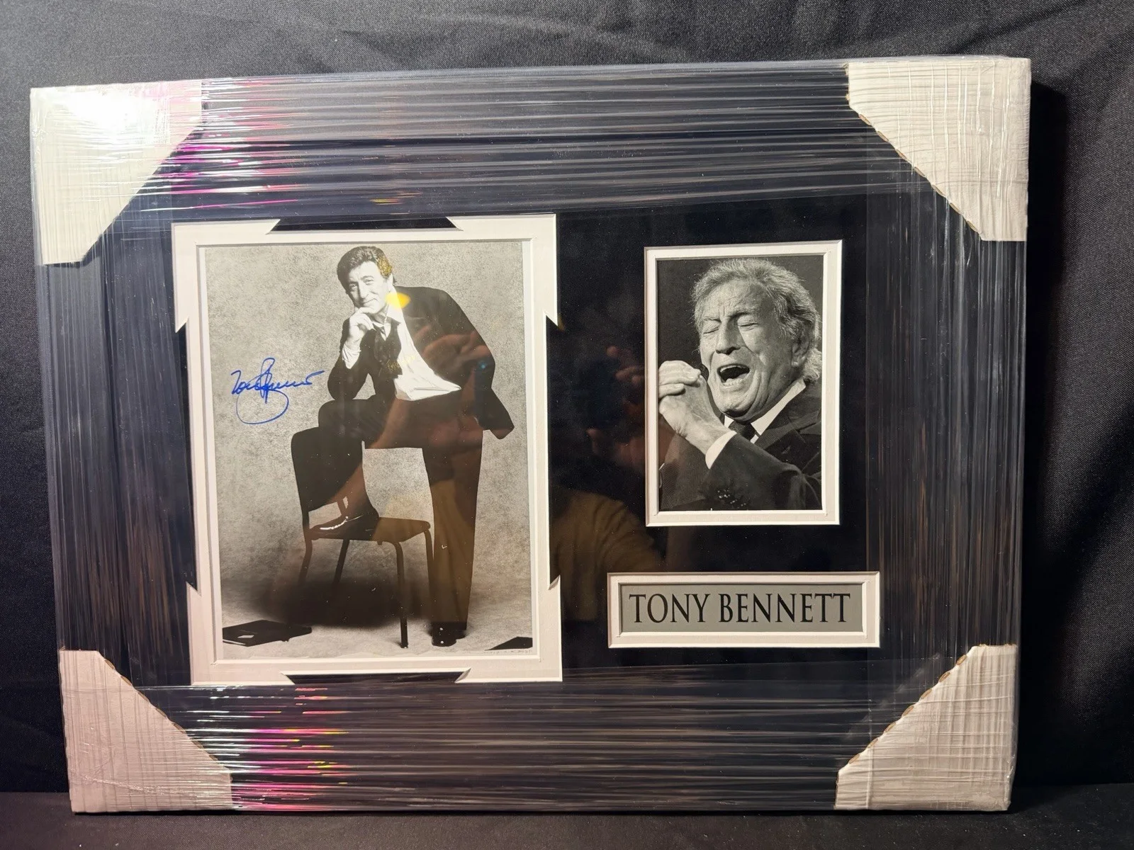 Tony Bennett Autographed 8x10, matted to 16 X 22 frame., image 2