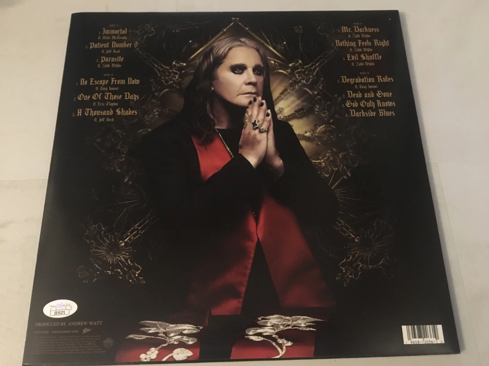Ozzy Osbourne Signed Patient Number 9 Vinyl JSA COA LOA - No Black Sabbath CD, изображение 2