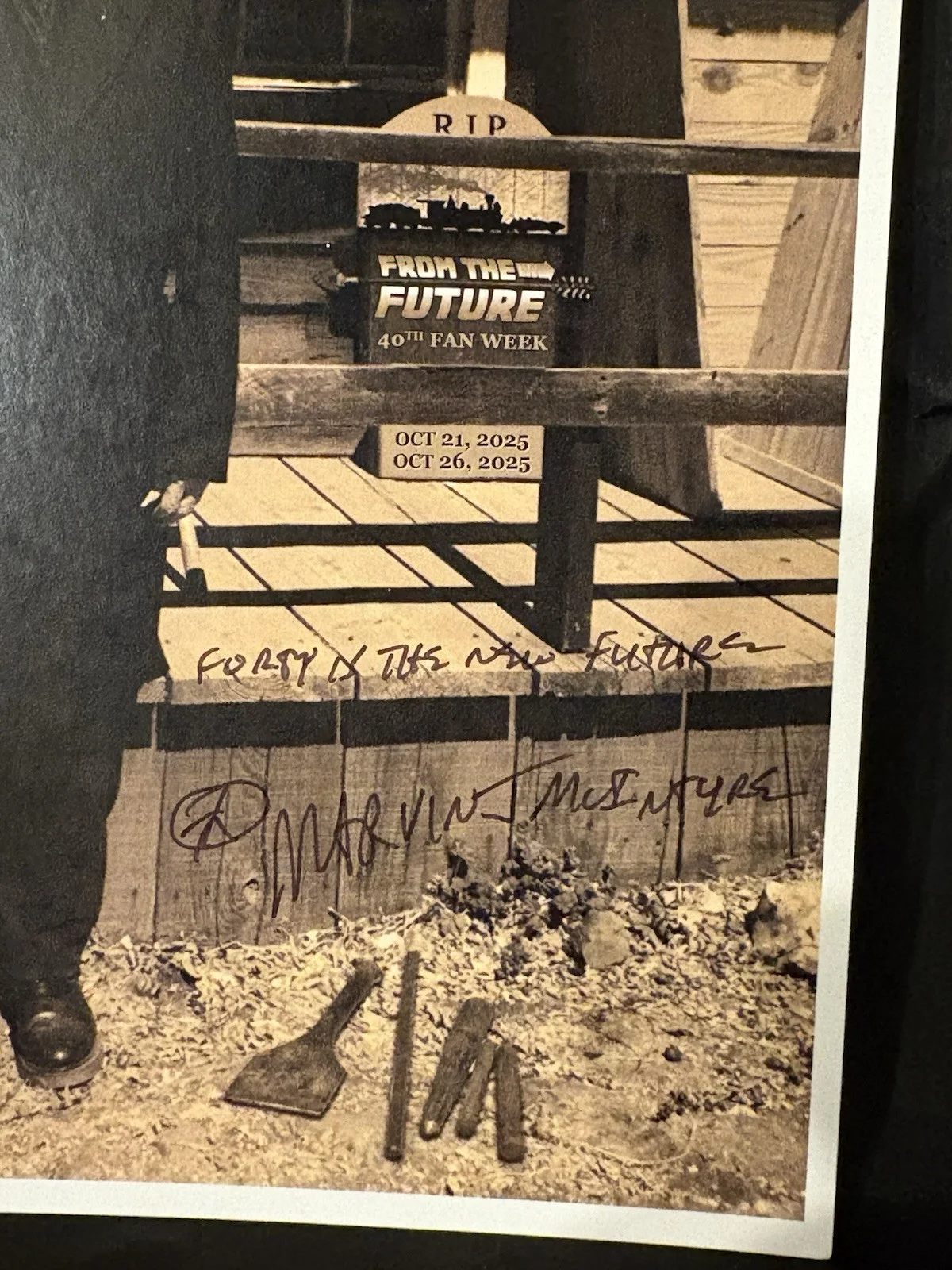 Marvin J Mcintyre — Marvin J McIntyre 8x10 Autograph - BTTF 3 Undertaker - Back To The Future 40th, image 2
