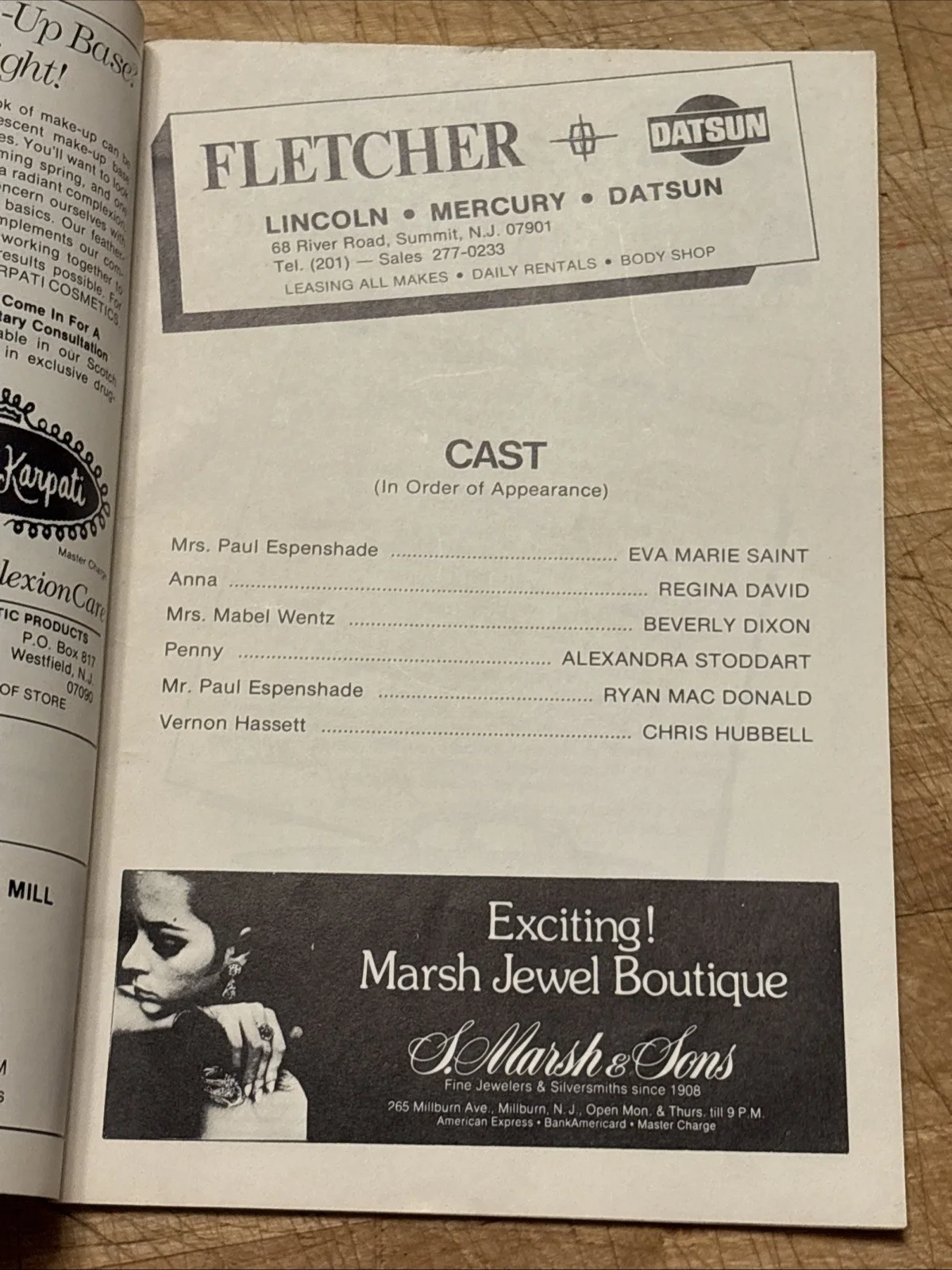Eva Marie Saint — EVA MARIE SAINT Signed THE FATAL WEAKNESS Vintage PAPER MILL PLAYHOUSE Playbill!, image 4