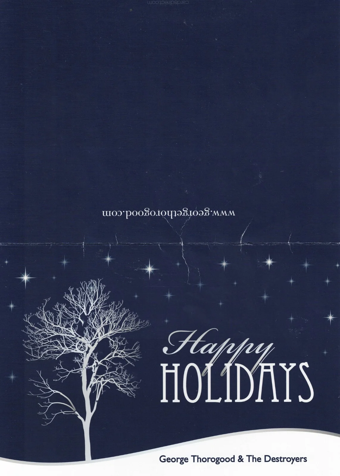 George Thorogood & The Destroyers Hand-Signed Holiday Card - Unauthenticated, изображение 2