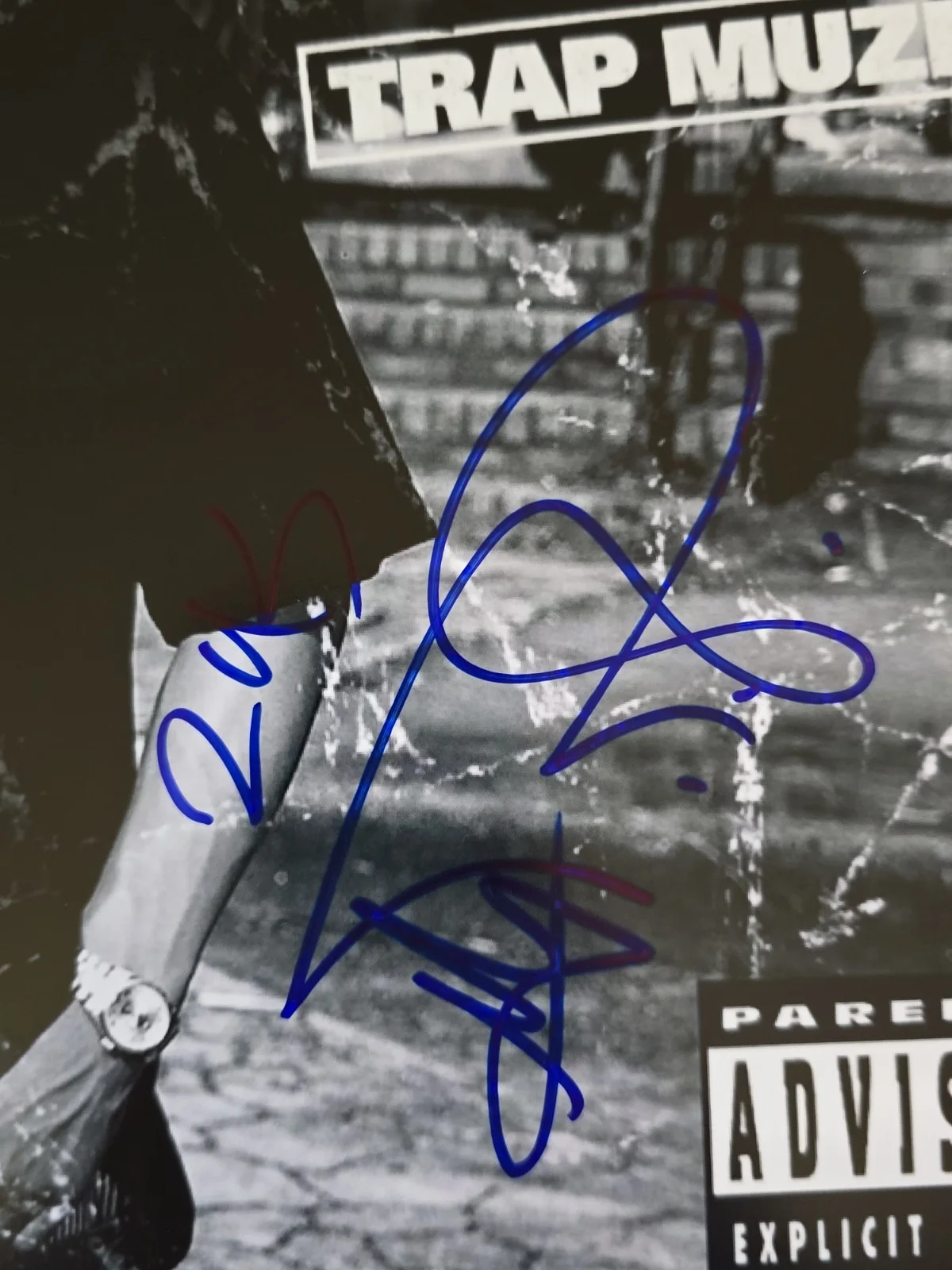 T.i Signed Trap Muzik Vinyl Cover Photo 12x12 JSA, image 2