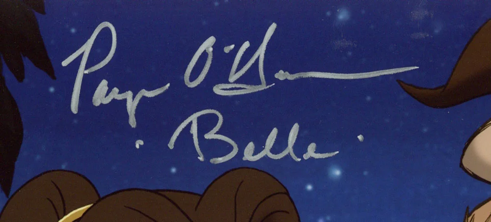 PAIGE O'HARA & ROBBY BENSON SIGNED 11x14 PHOTO BEAUTY AND THE BEAST BECKETT BAS, изображение 2
