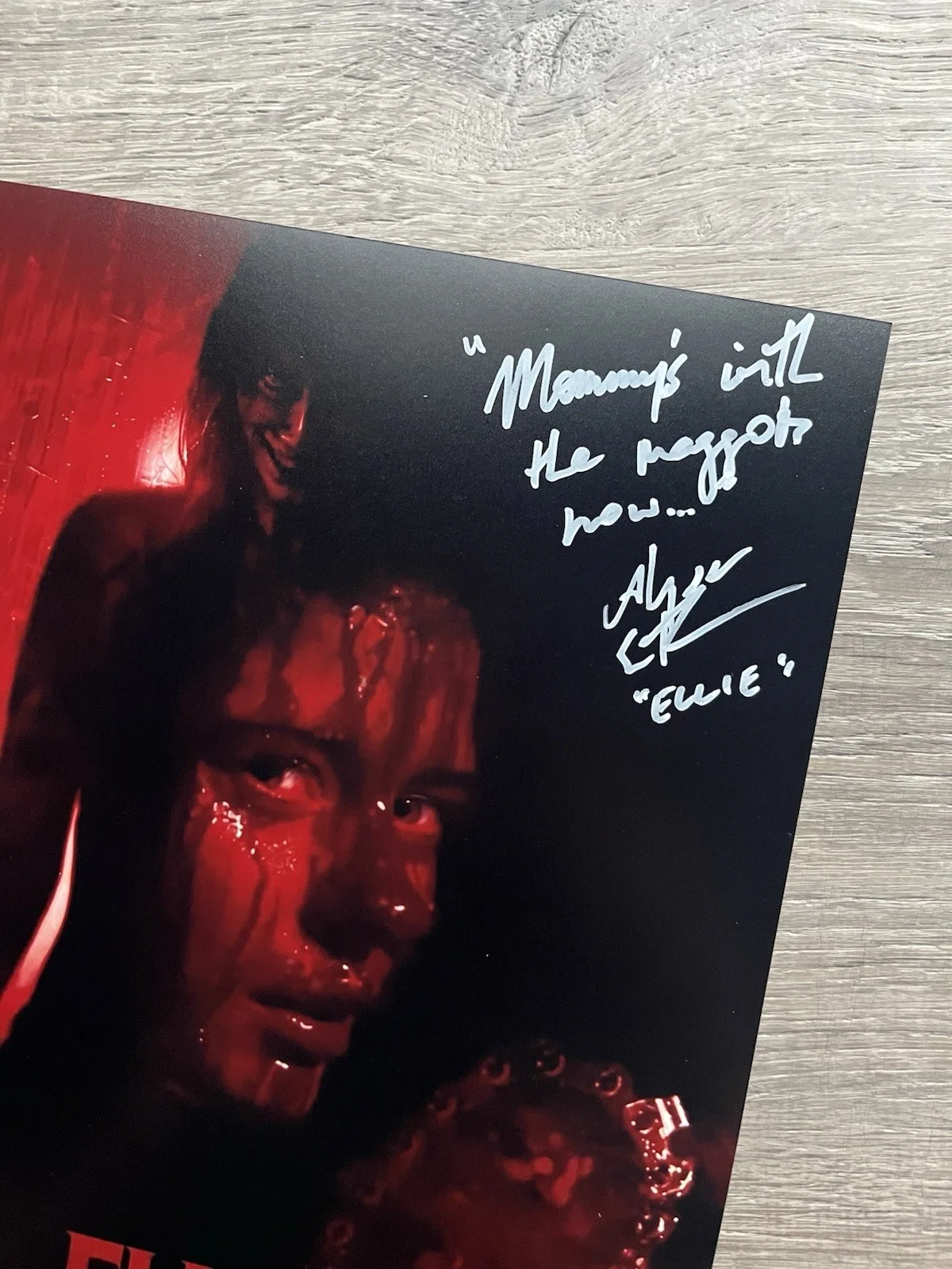 Alyssa Sutherland — Alyssa Sutherland Signed Evil Dead Rise 11x14 Photo JSA COA INSCRIBED Horror, image 3