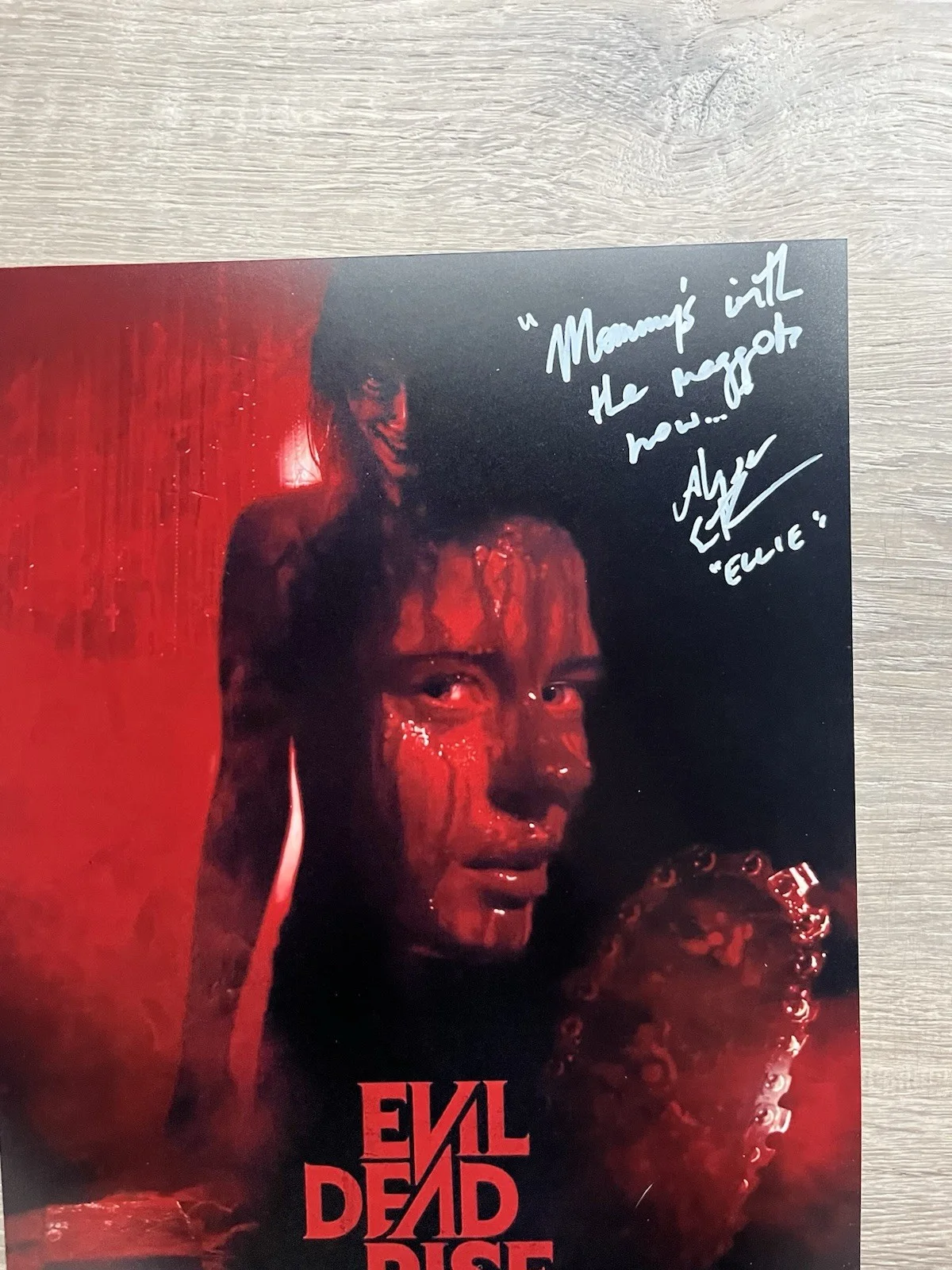 Alyssa Sutherland — Alyssa Sutherland Signed Evil Dead Rise 11x14 Photo JSA COA INSCRIBED Horror, image 5