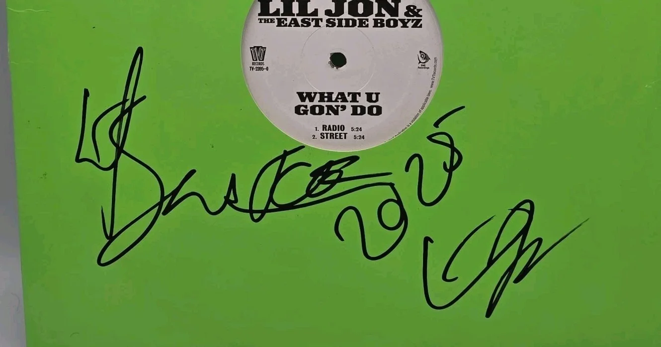 Lil Jon Lil Scrappy Signed What U Gon' Do Single Vinyl LP Autograph UG COA, изображение 2