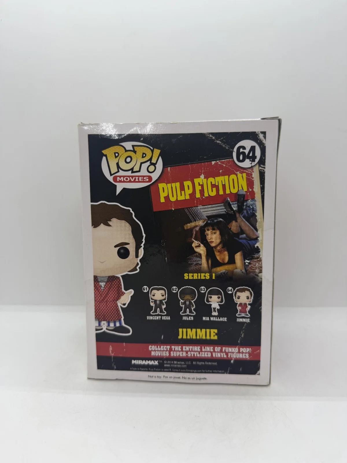 quentin tarantino — Quentin Tarantino Signed Pulp Fiction Jimmie Funko Pop #64 SWAU, image 3