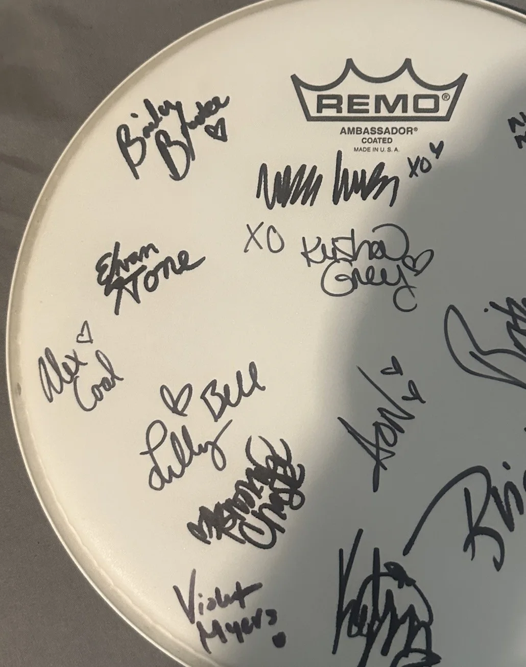 10 Inch Remo Drum Head Adult Film Stars Multi Signed Autograph VIOLET MYERES COA, изображение 4