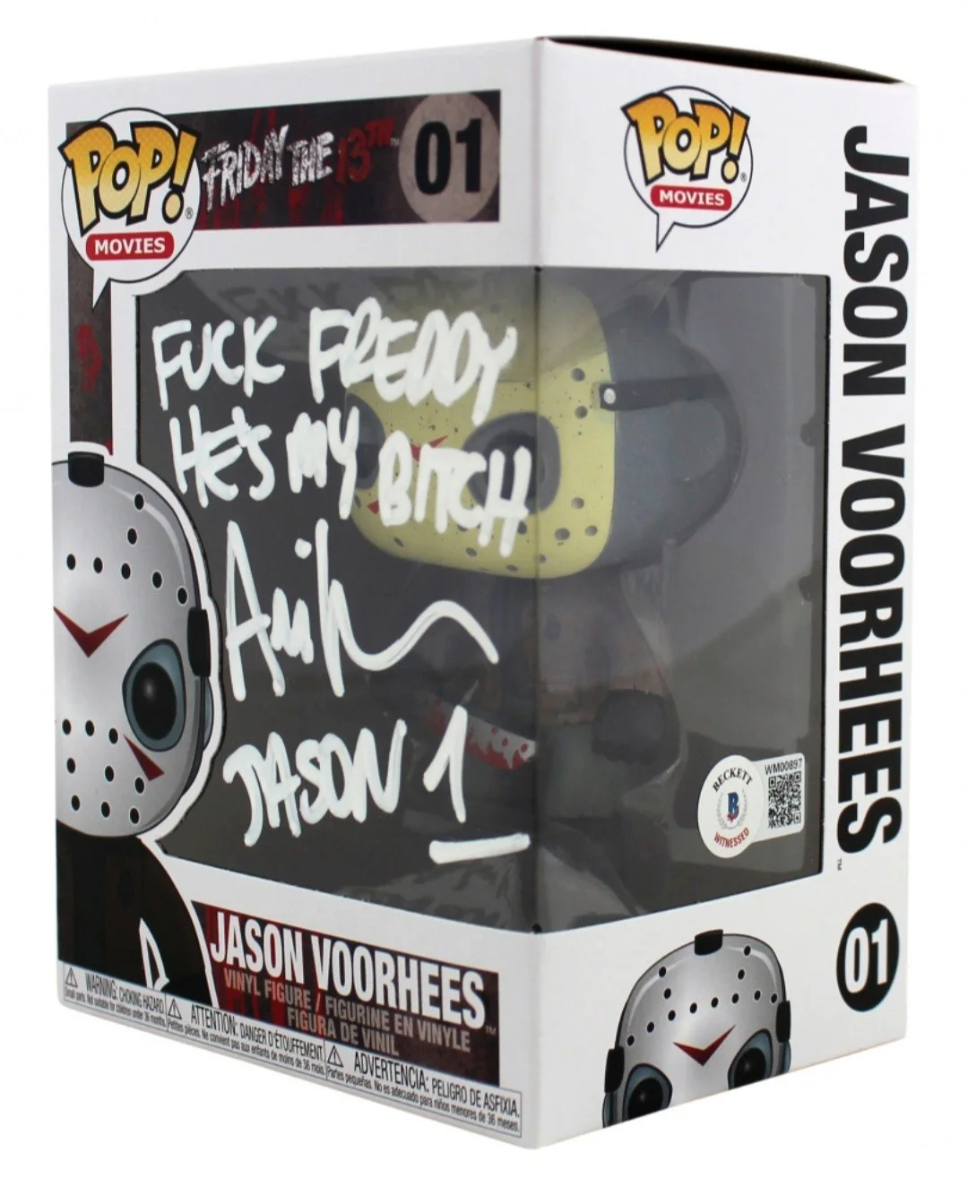 Ari Lehman — Ari Lehman Signed Inscribed Jason Vorhees Funko Pop Friday The 13th Beckett COA, image 2