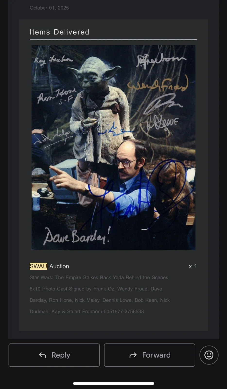 Frank Oz signed 8x10 Picture autographed Photo Authentic- Purchased From SWAU, image 2