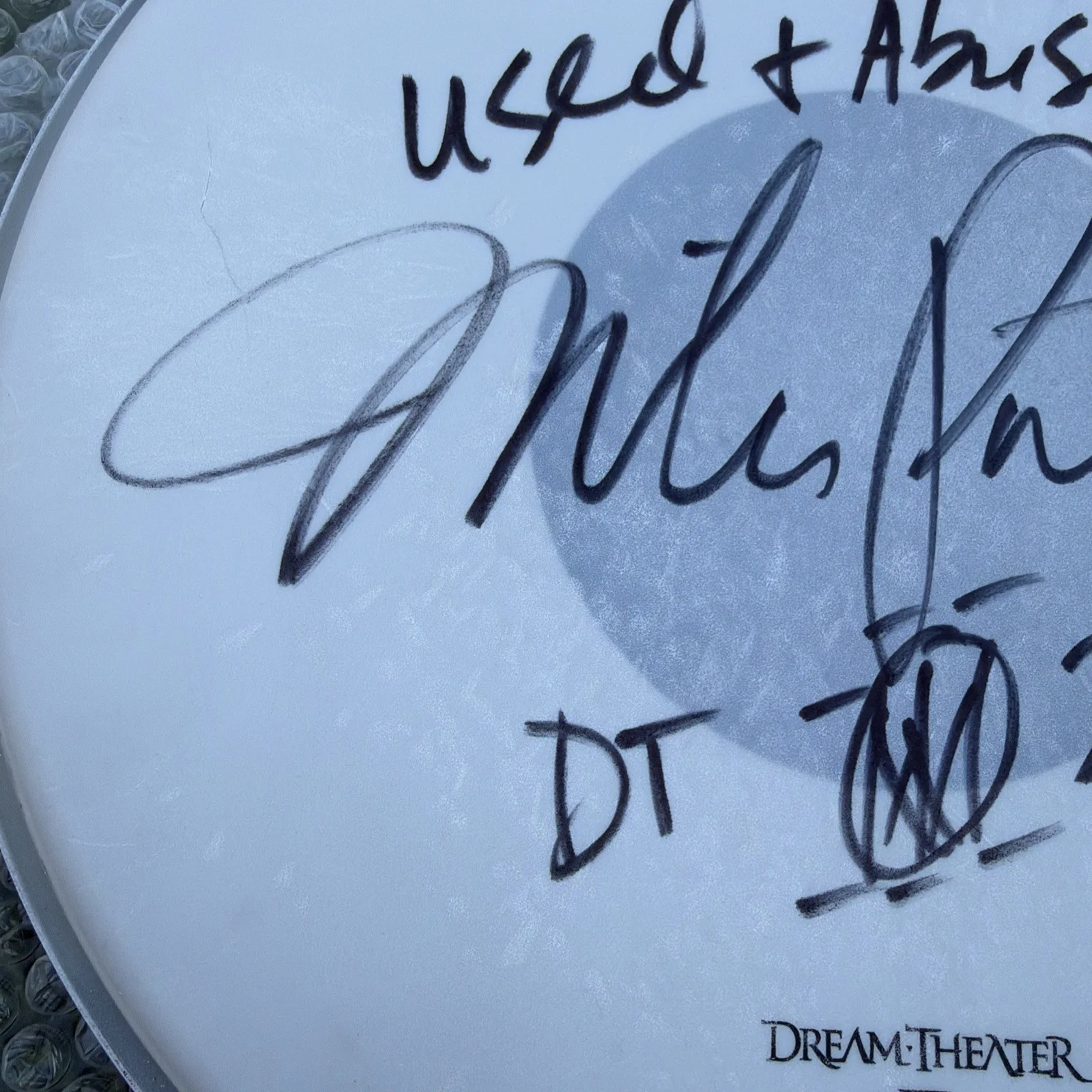 MIKE PORTNOY AUTOGRAPHED 12” SNARE DRUM HEAD - USED ON DREAM THEATER’S 40TH ANNI, изображение 4