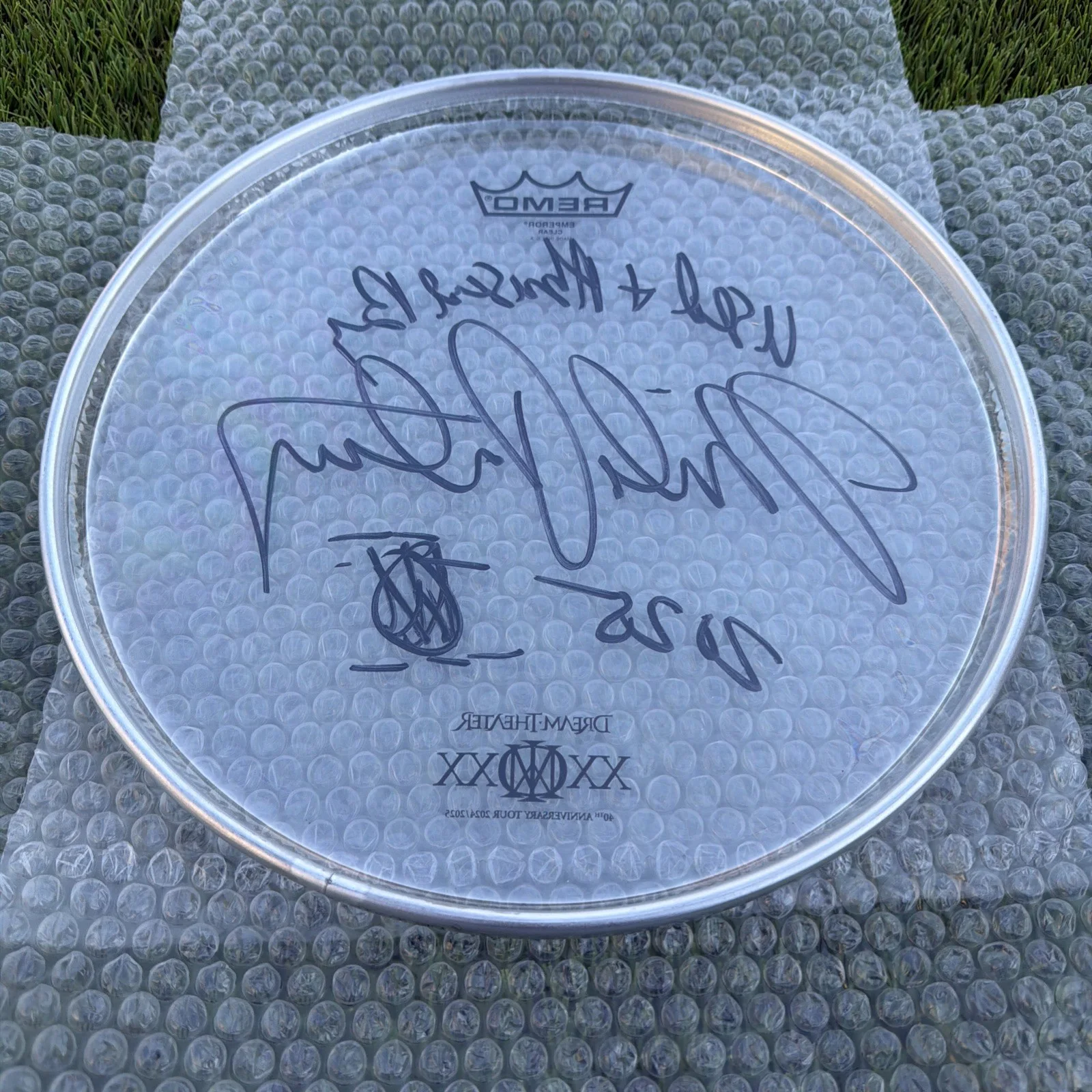MIKE PORTNOY AUTOGRAPHED 12” DRUM HEAD -USED ON DREAM THEATER’S 40TH ANNIVERSARY, image 5