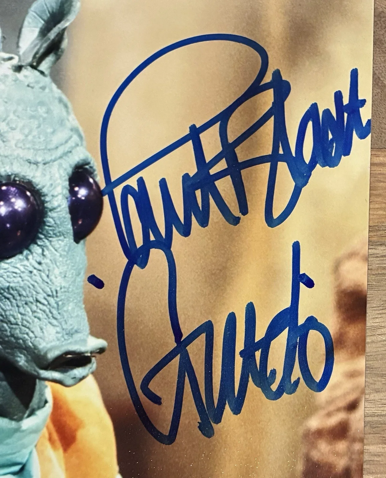 Paul Blake — Paul Blake Star Wars Greedo Autographed Signed 8x10 Photo Beckett BAS, изображение 2