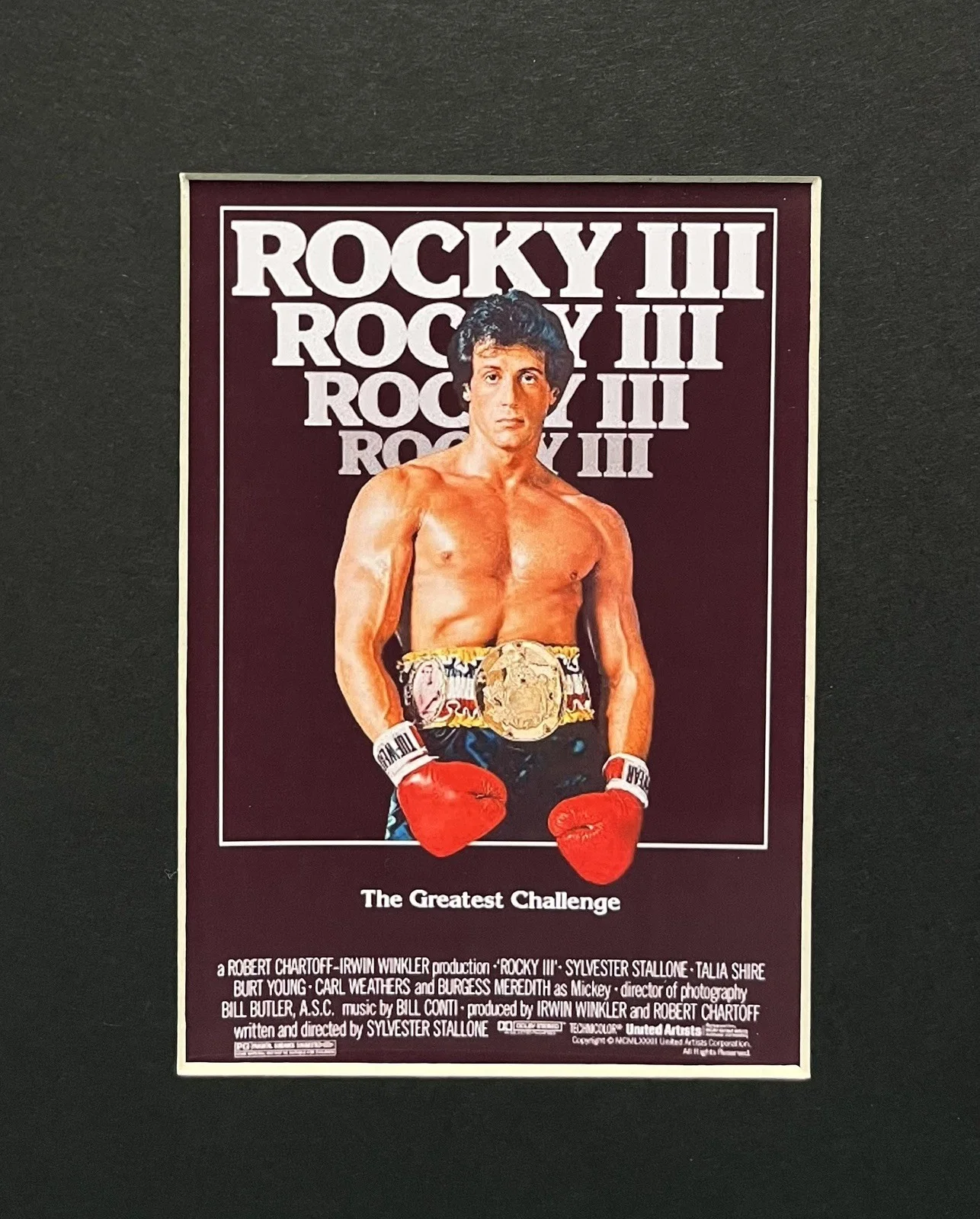 ROCKY 3. 35mm Film Cell MOUNTED DISPLAY, image 3