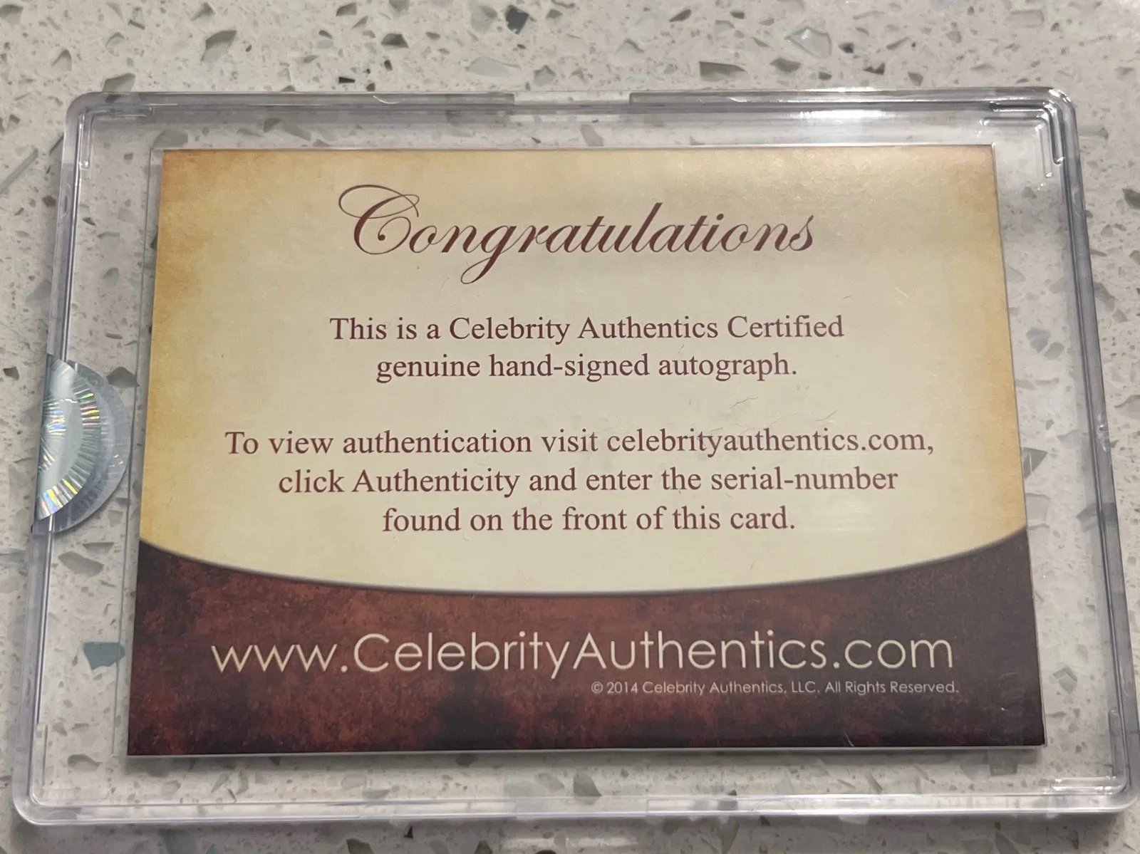 Tim Rose — SEBASTIAN STAN autographed Legendary Cuts card by Celebrity Authentics AVENGERS, изображение 2