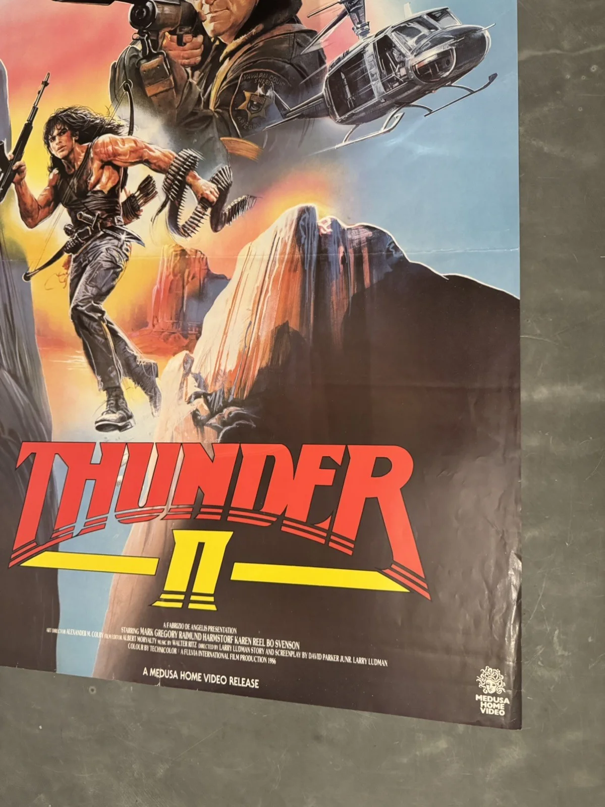 Thunder 2 rare Original Video Shop VHS Poster 1987, image 2