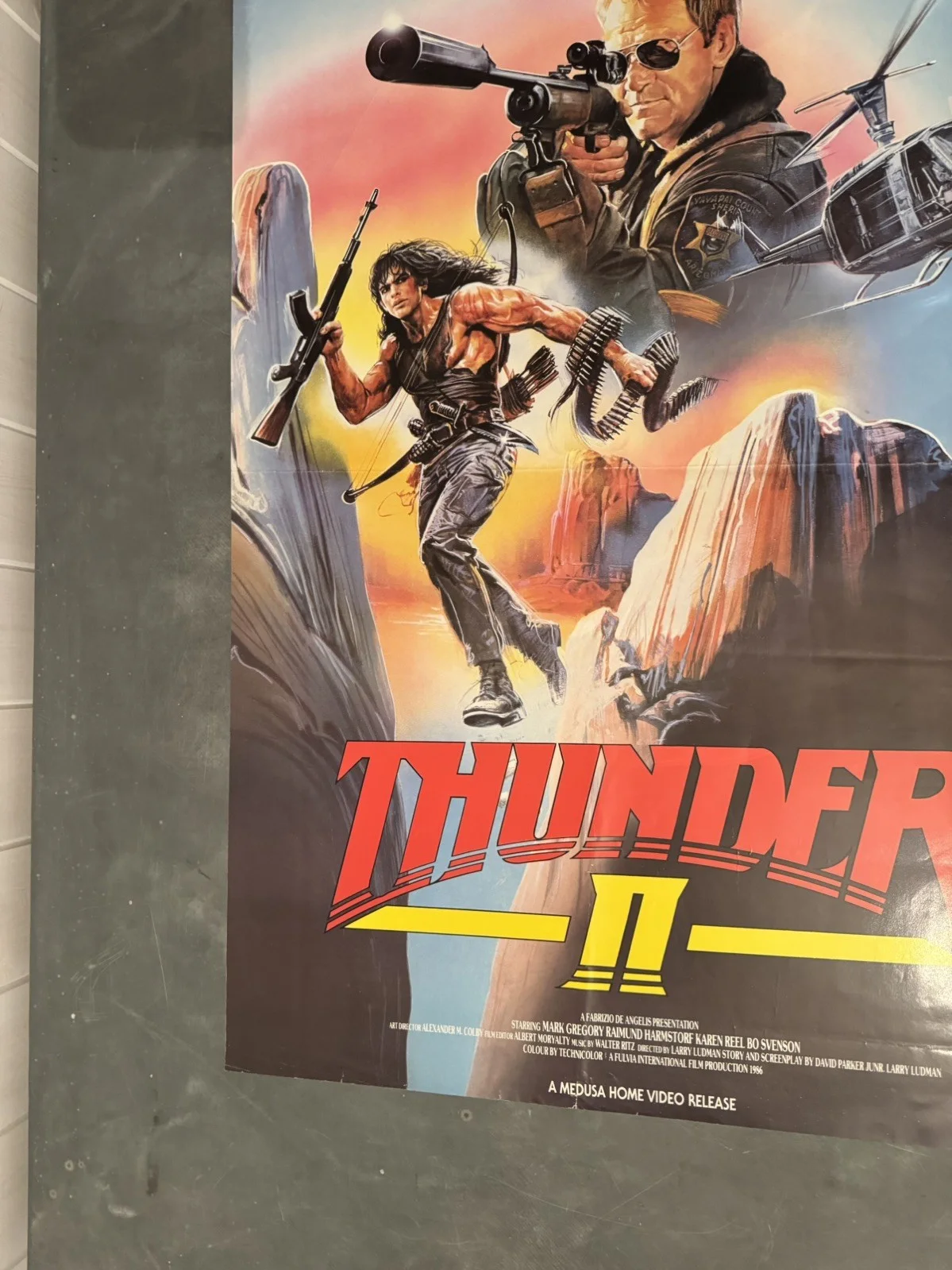 Thunder 2 rare Original Video Shop VHS Poster 1987, image 4