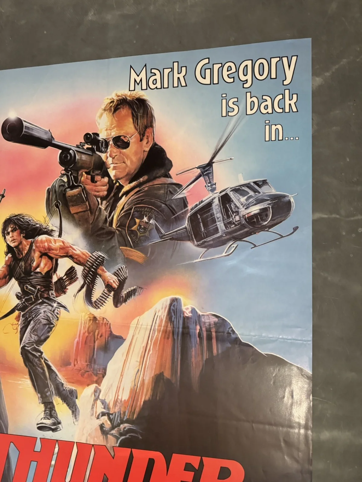 Thunder 2 rare Original Video Shop VHS Poster 1987, image 5