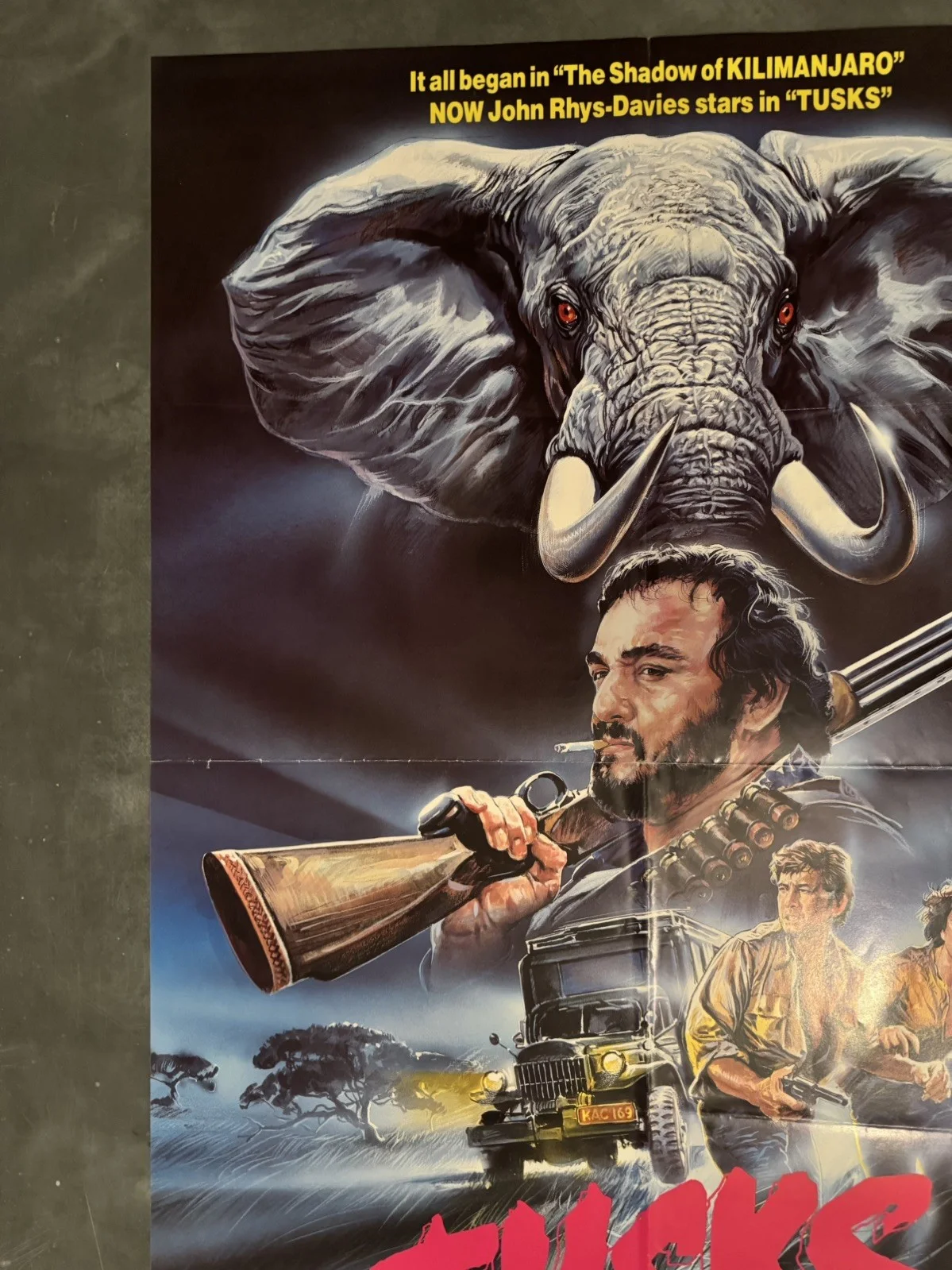 Tusks rare Original Video Shop VHS Poster 1988, изображение 4