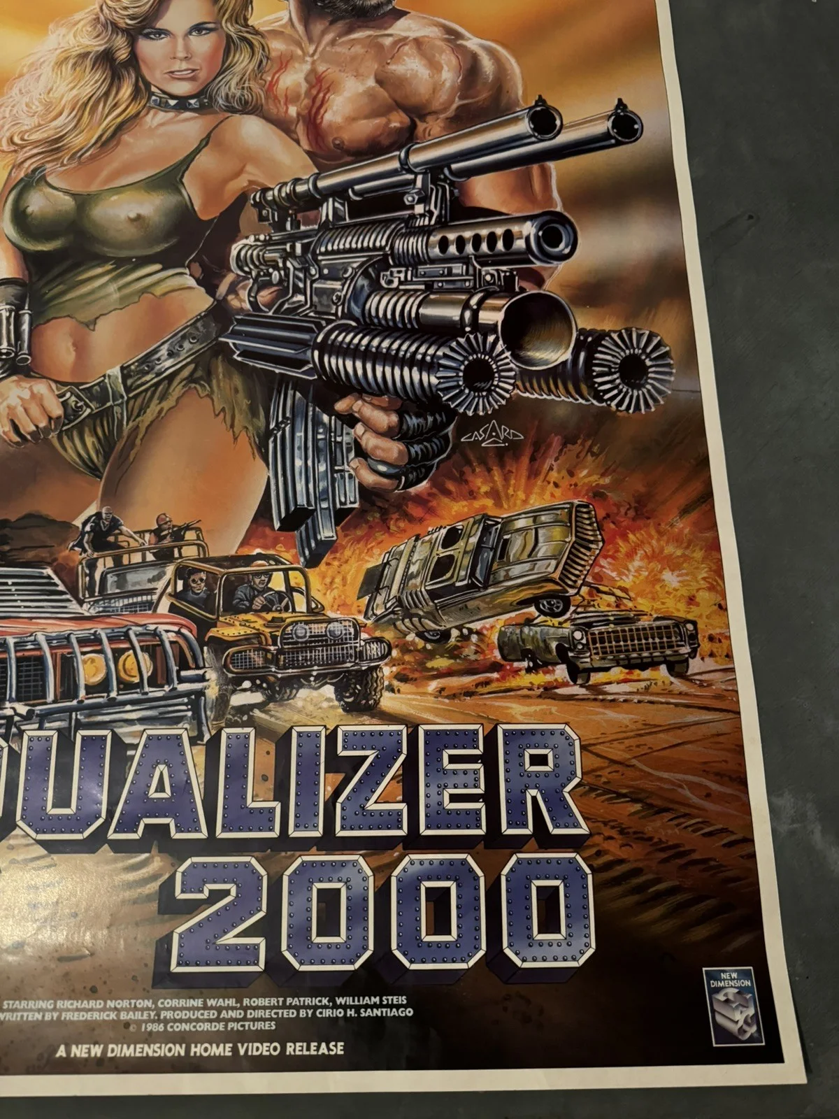 Equalizer 2000 rare Original Video Shop VHS Poster 1987, image 2