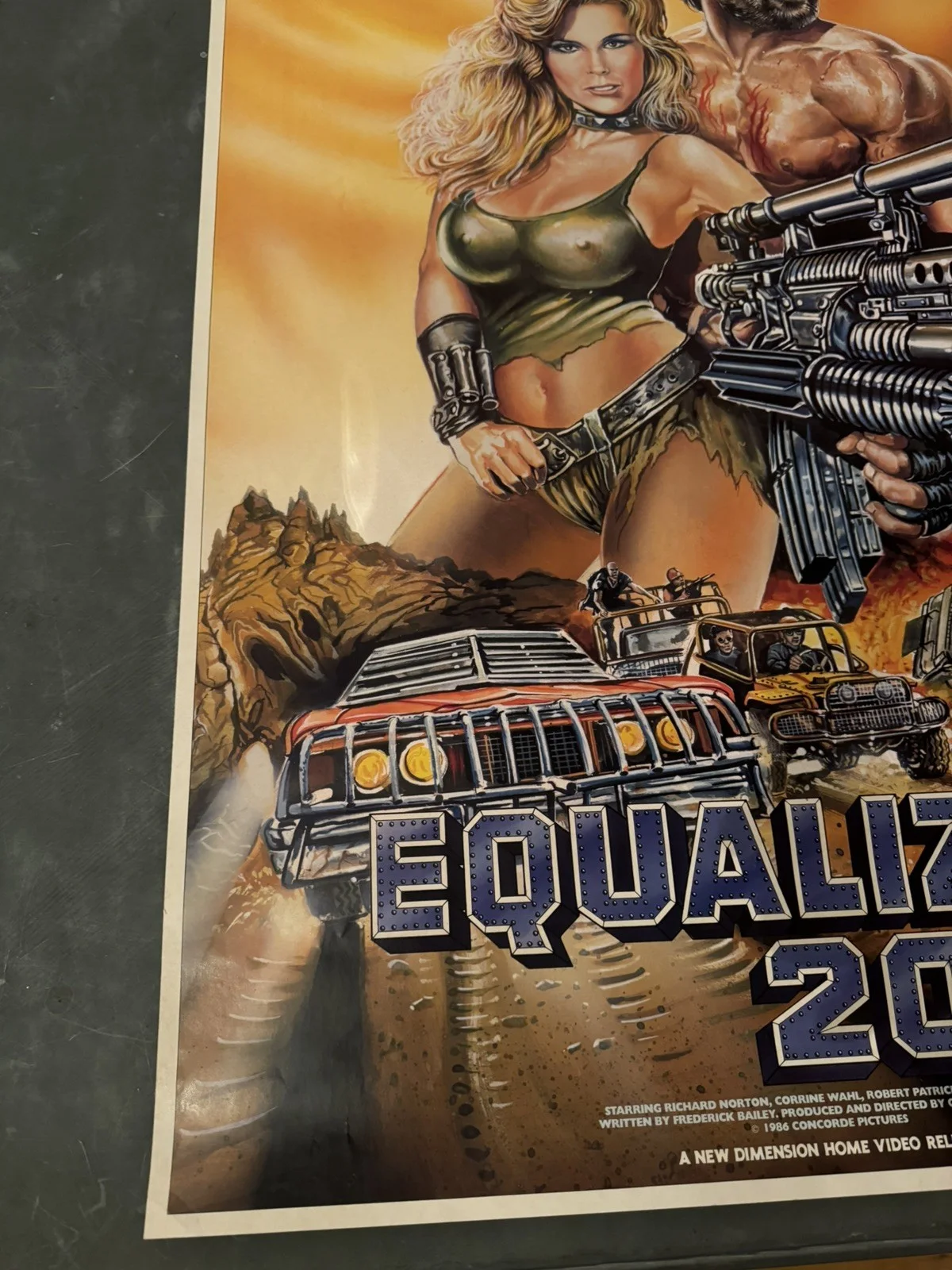 Equalizer 2000 rare Original Video Shop VHS Poster 1987, image 3