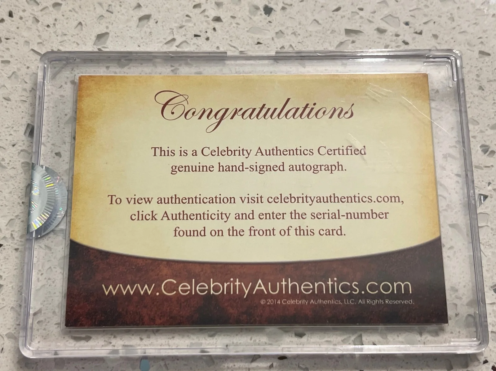 Tim Rose — TIM ROSE autographed Legendary Cuts card by Celebrity Authentics Admiral Ackbar, image 2