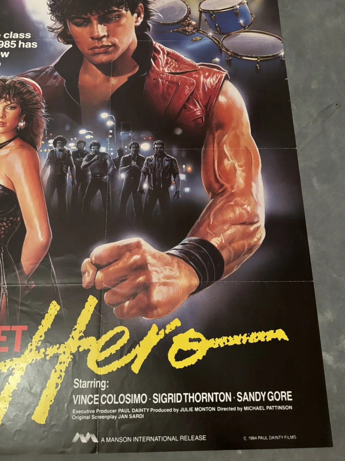 Street Hero Original Video Shop VHS Poster 1984 Rare, изображение 5