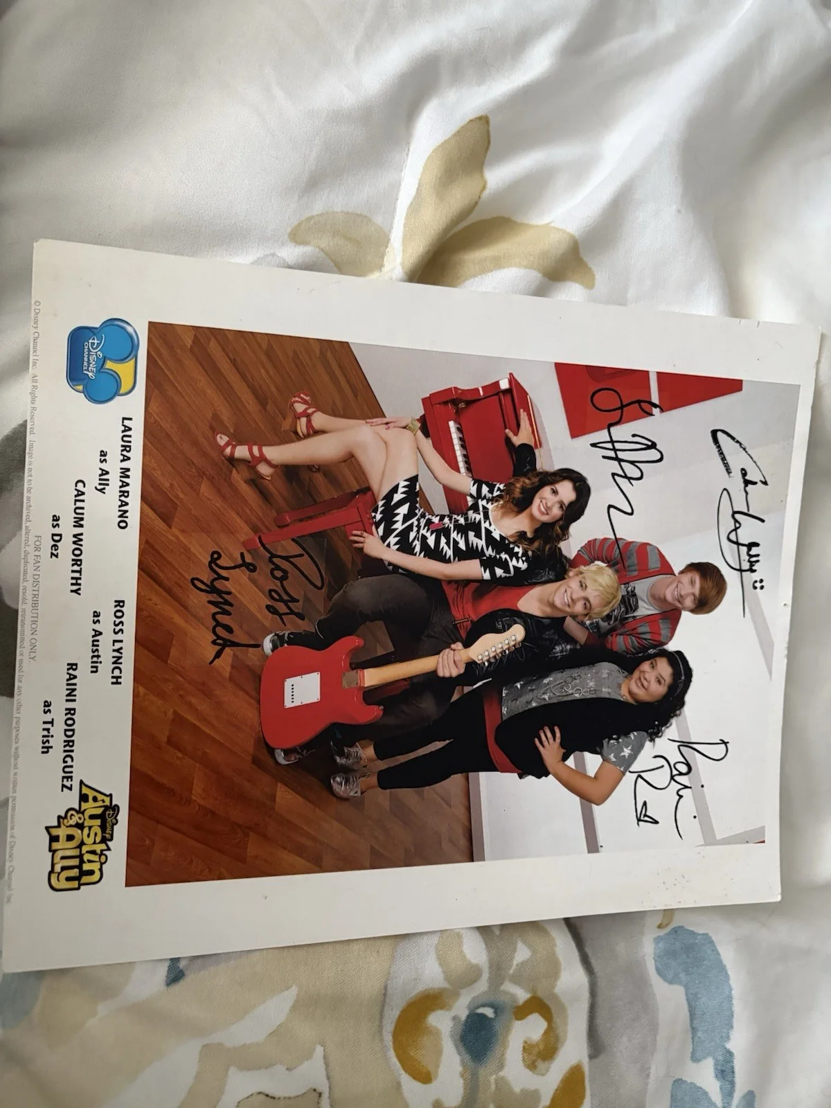 Austin & Ally FULL CAST SIGNED Photo – Disney Channel Autographs, изображение 2