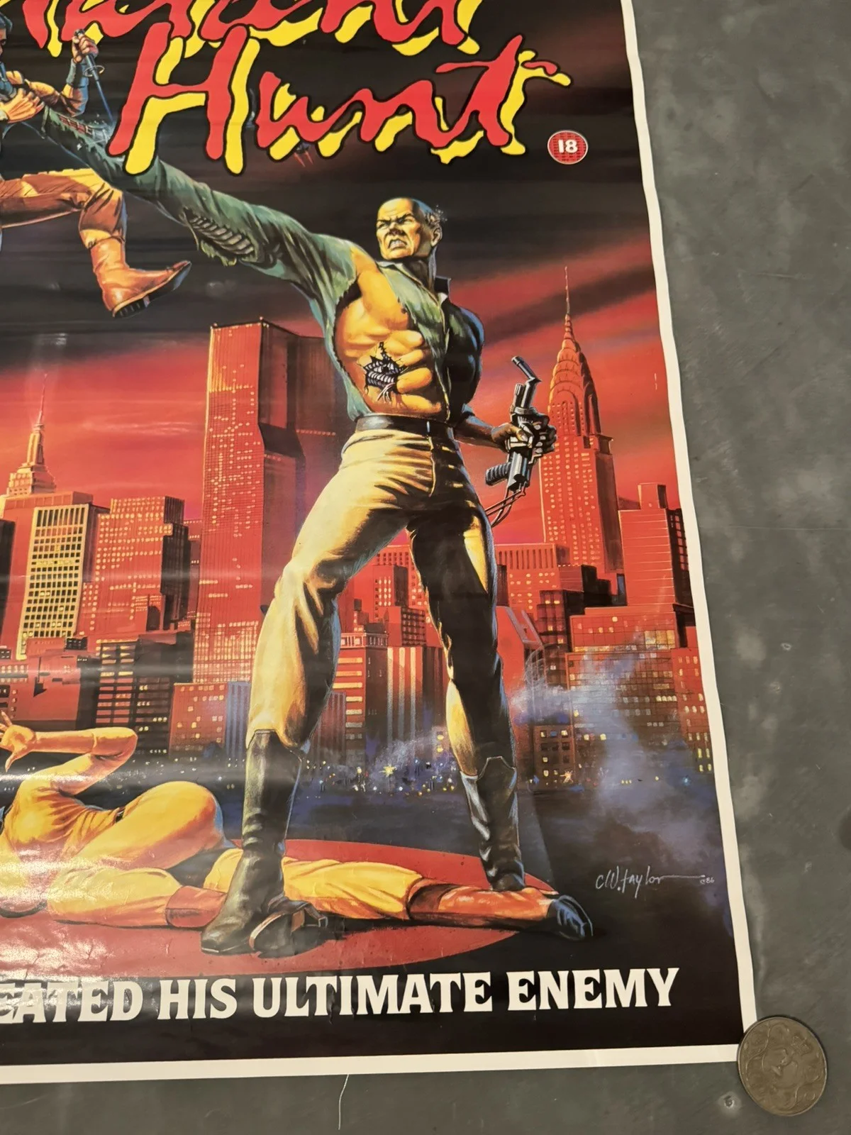 Mutant Hunt Original Video Shop VHS Poster 1987 Rare, image 3