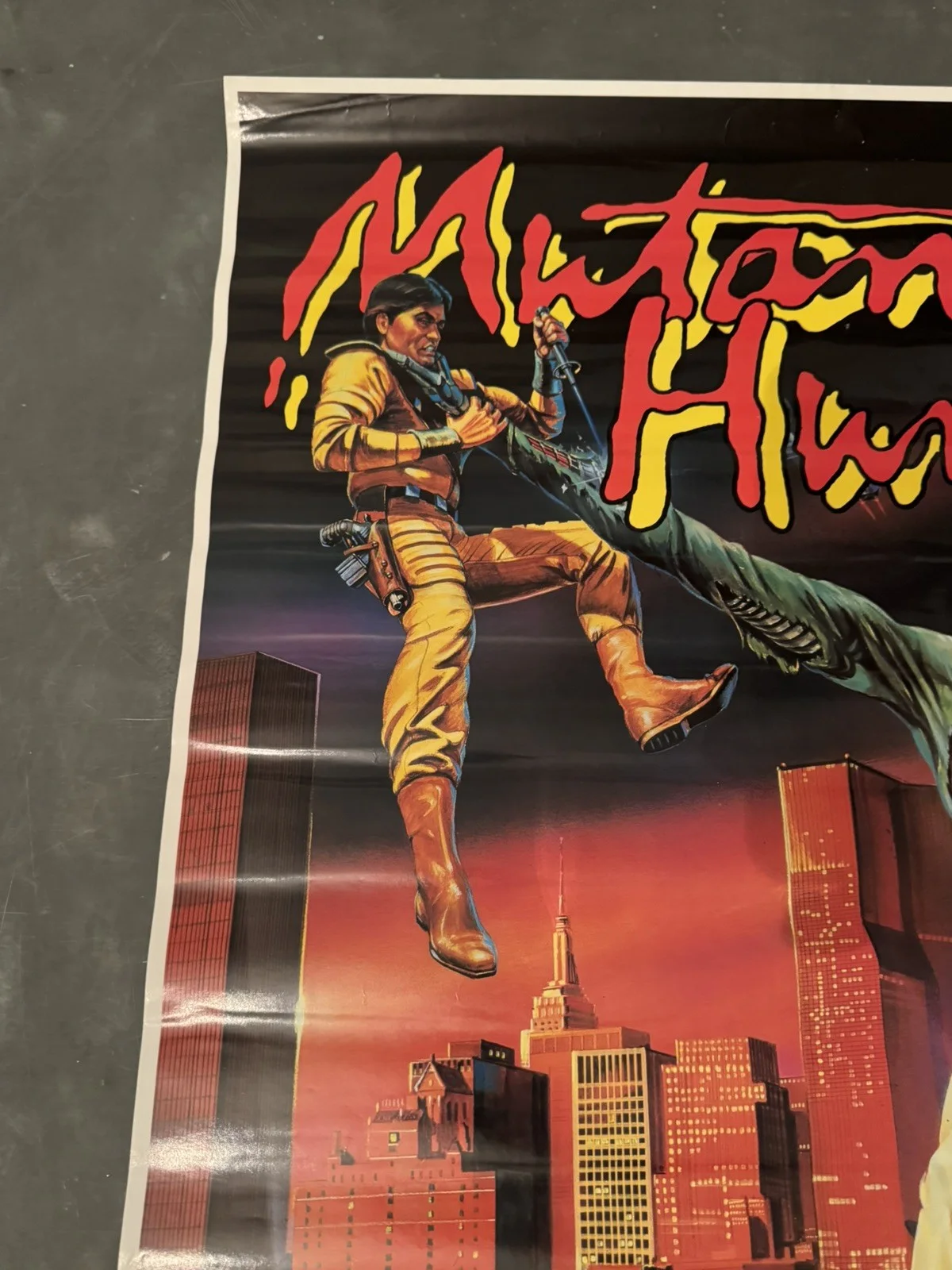 Mutant Hunt Original Video Shop VHS Poster 1987 Rare, image 4