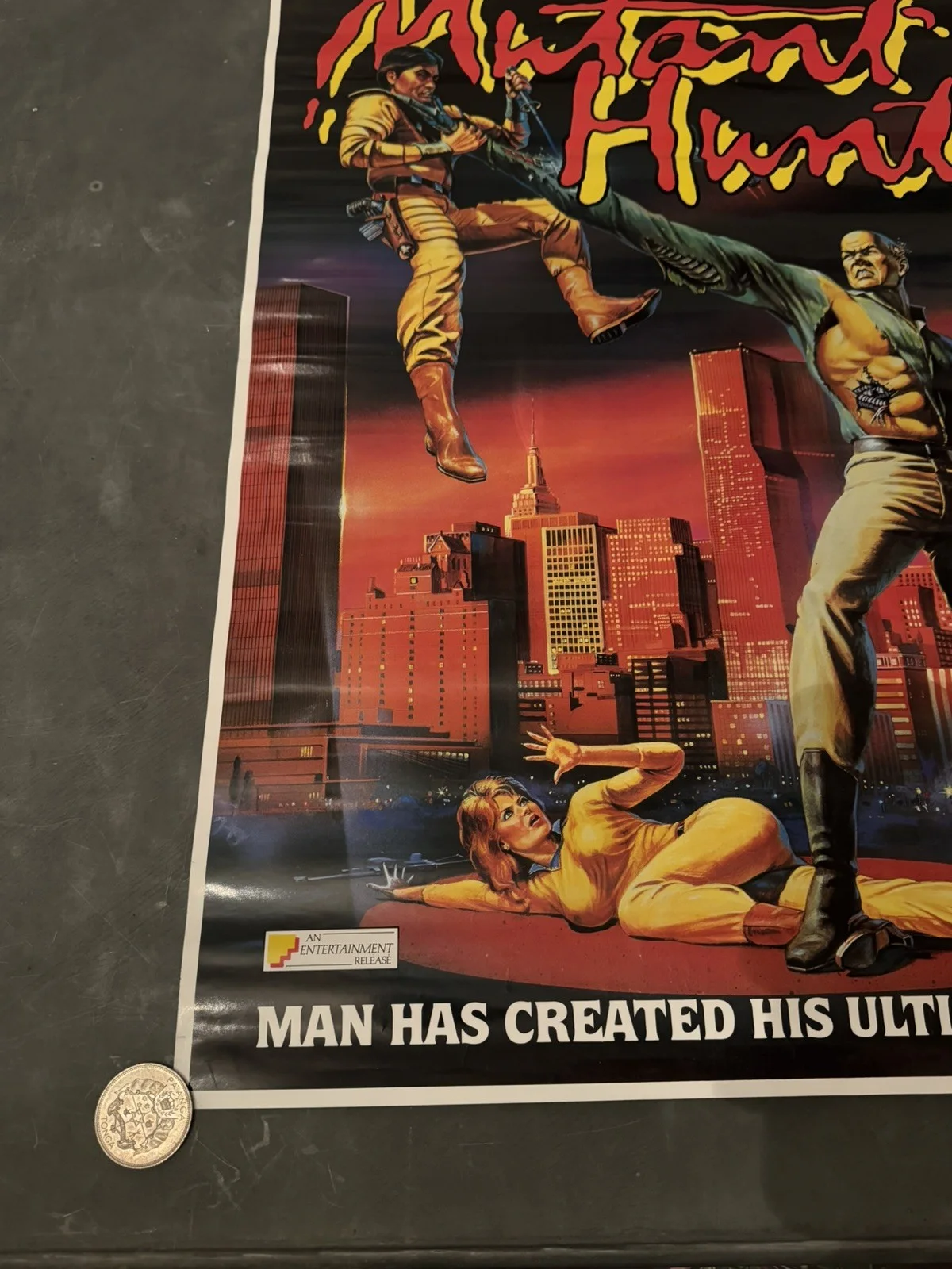 Mutant Hunt Original Video Shop VHS Poster 1987 Rare, image 5