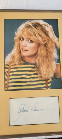 GOLDIE HAWN — GOLDIE HAWN FRAMED AUTOGRAPH AND PHOTO WITH COA - MGM GRAND ITEM, изображение 3