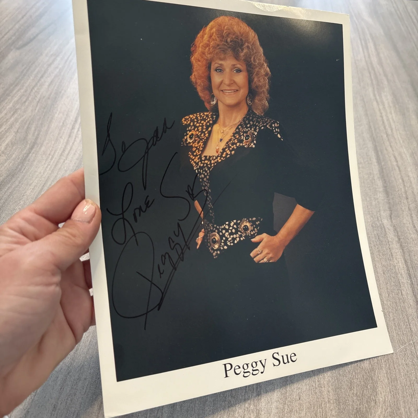 Peggy Sue signed autographed photo Sue Wright Country Singer Memorabilia Music, изображение 2