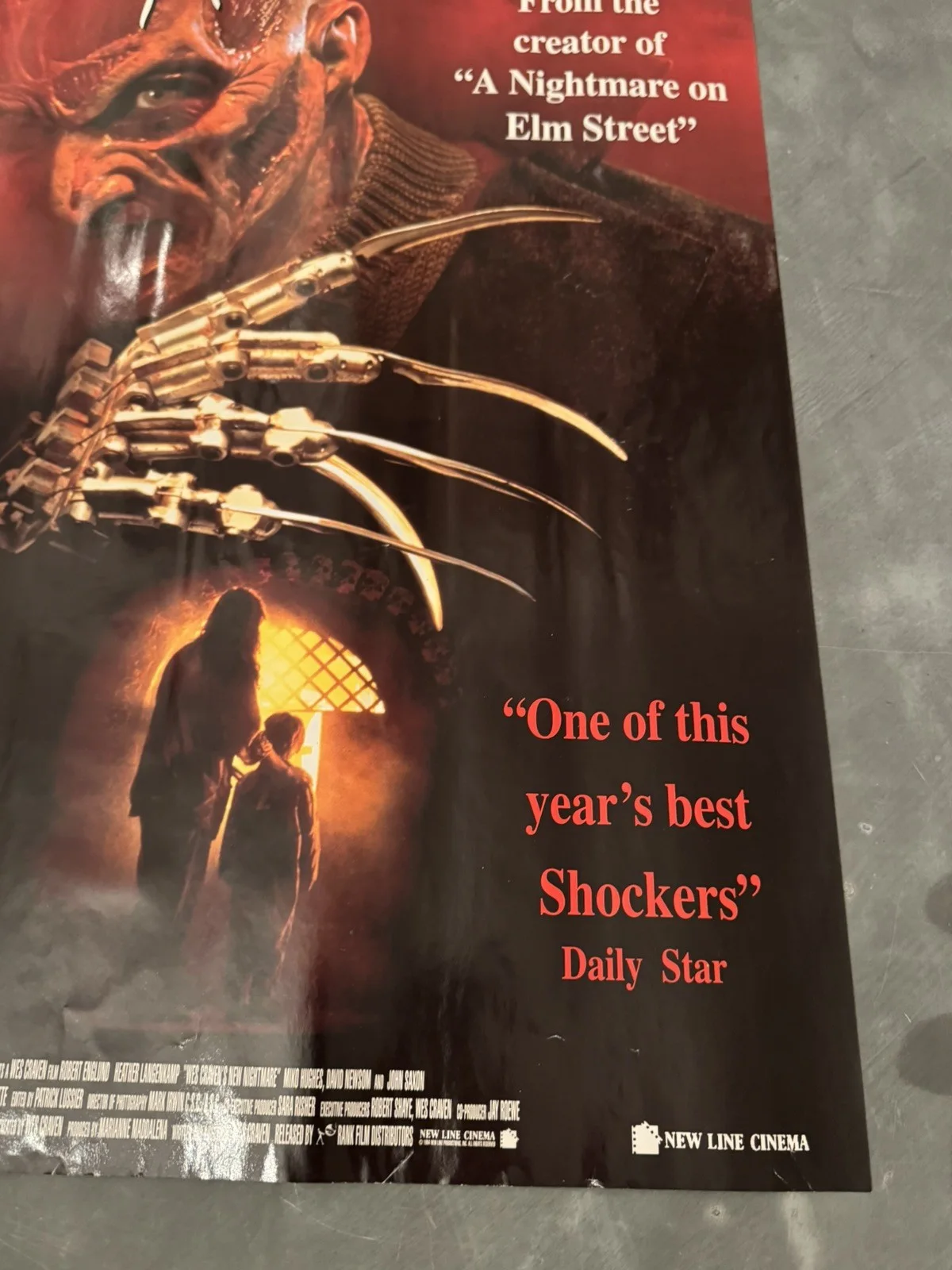New Nightmare on Elm Street Original Video Shop VHS Poster 1995 Rare, изображение 5
